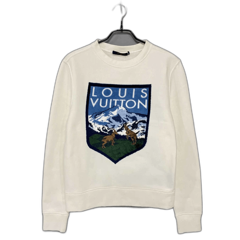 Louis Vuitton Louis Vuitton Logo Sweatshirt in White-yf Size US XS / EU 42 / 0 - 1 Thumbnail
