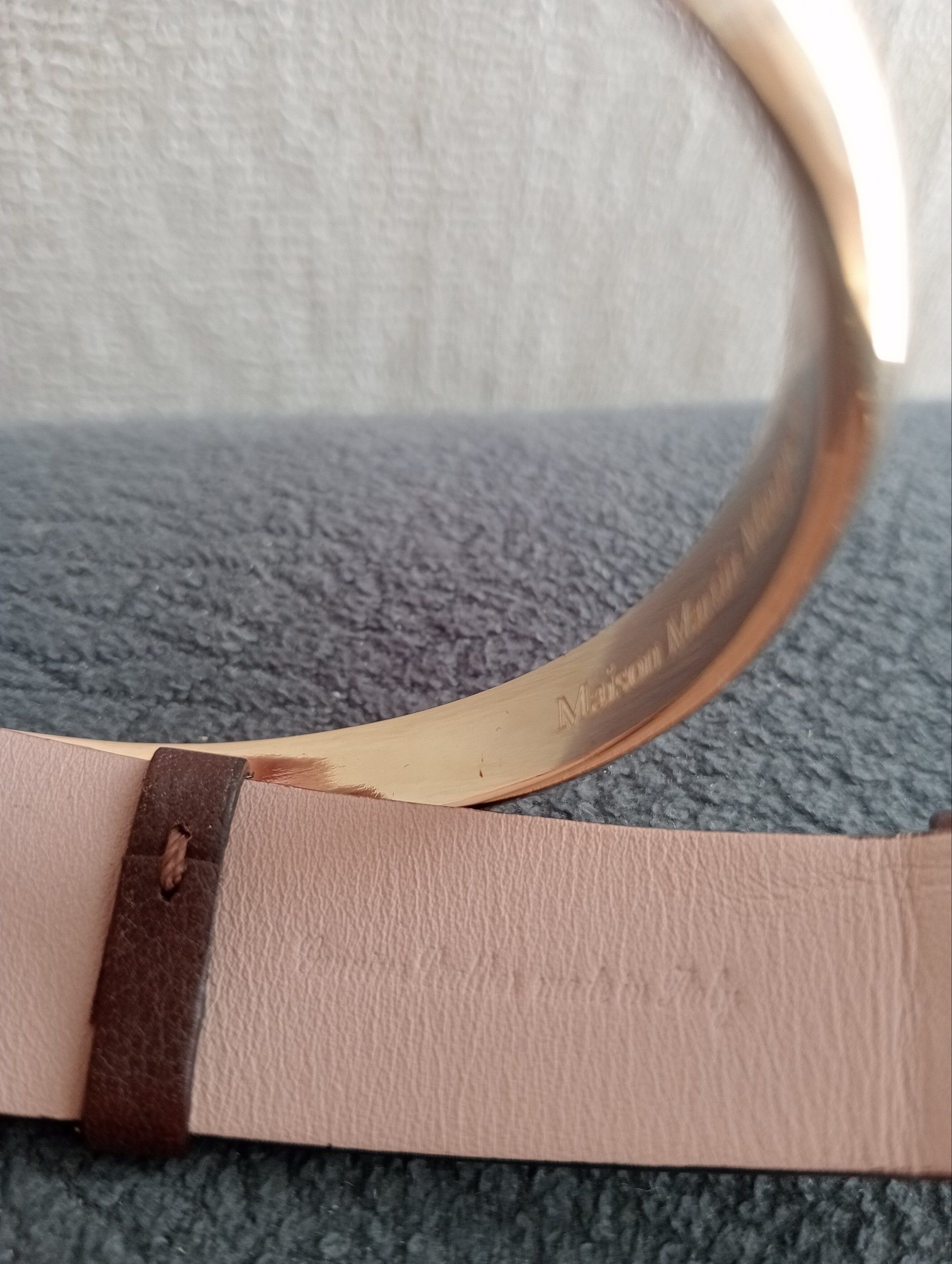 Maison Margiela MAISON MARGIELA Gold Bangle Lezard Bracelet Size ONE SIZE - 3 Thumbnail