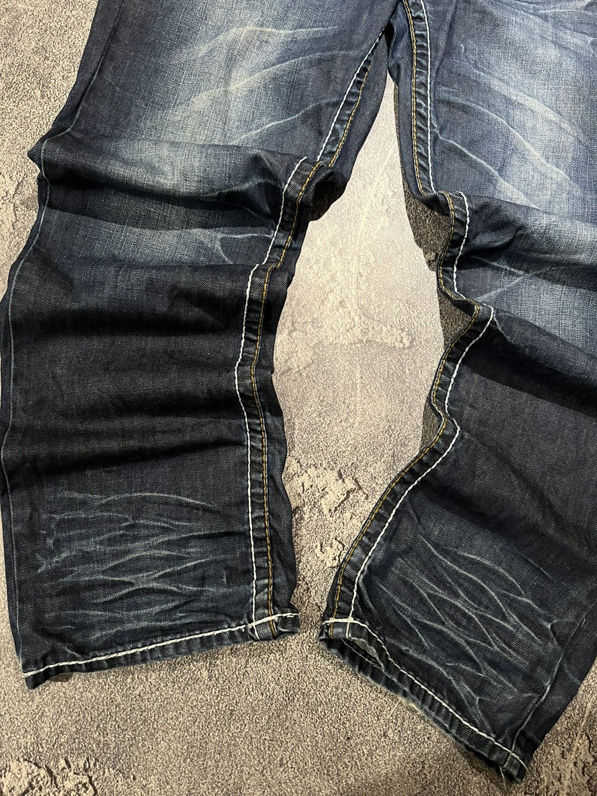 Japanese Brand Faded Shredded Destroyed Slim - Avan Number Nine Style Size US 36 / EU 52 - 5 Thumbnail