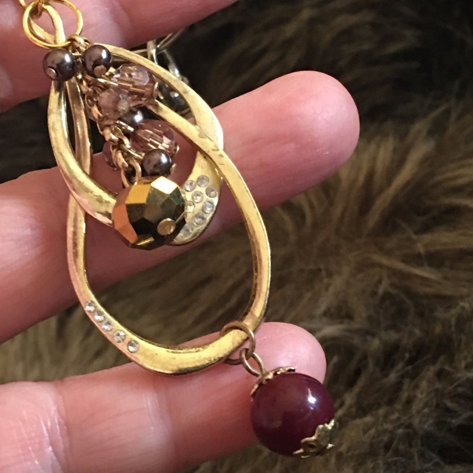 Handmade Vintage repurpose salvaged estate gem keychain Size ONE SIZE - 3 Thumbnail