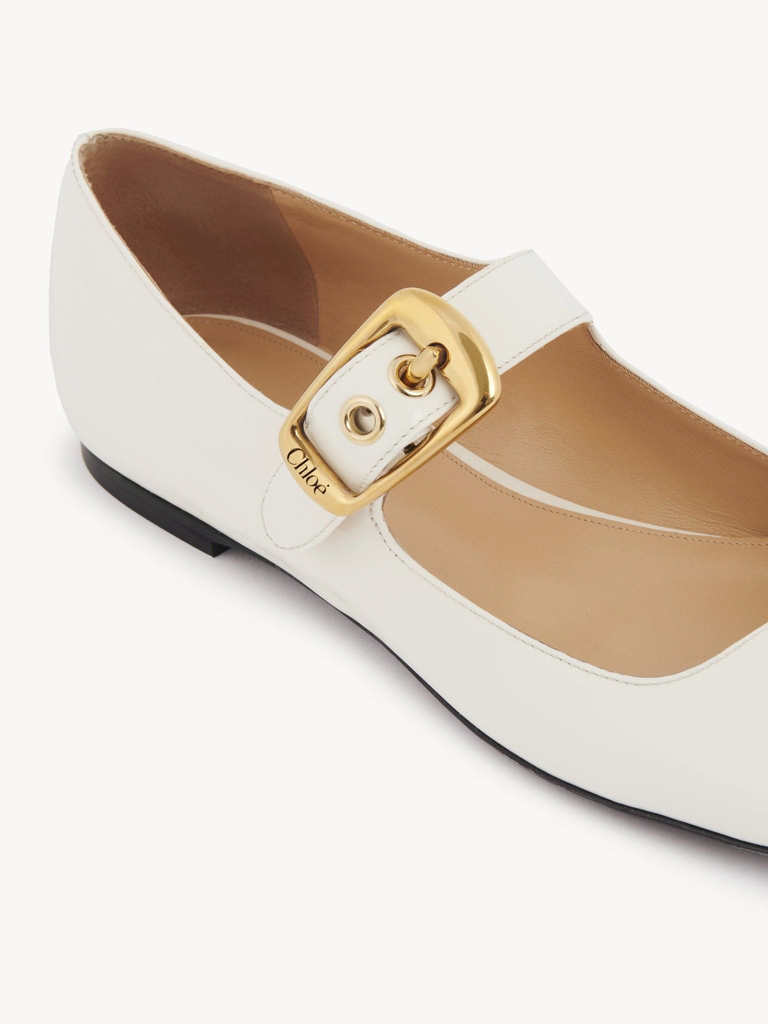 Chloe o1loc1c11025 Polly Ballerina in White Size US 6 / IT 36 - 5 Thumbnail