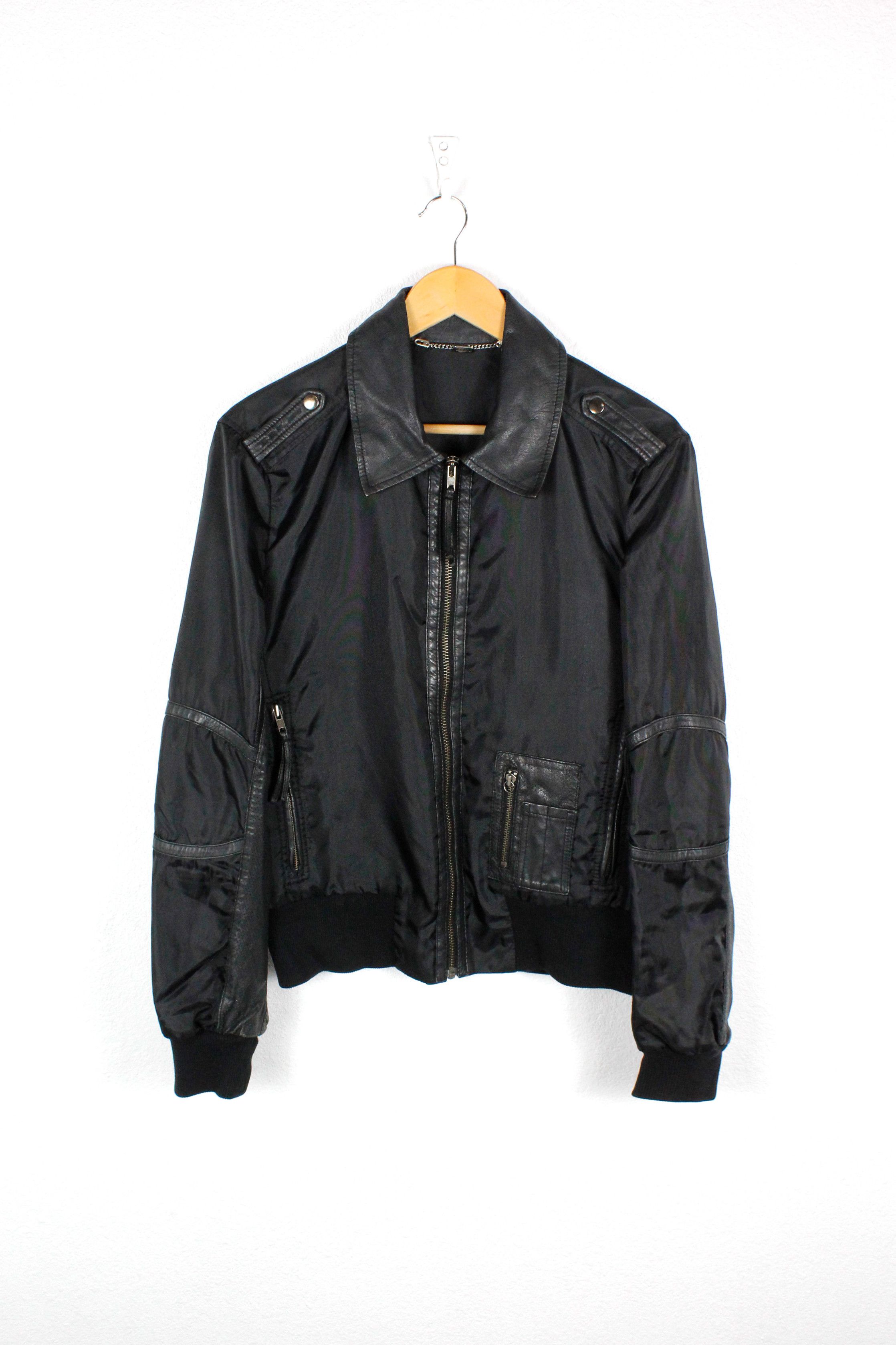 Dirk Bikkembergs Archive Dirk Bikkembergs Nylon Leather Biker 