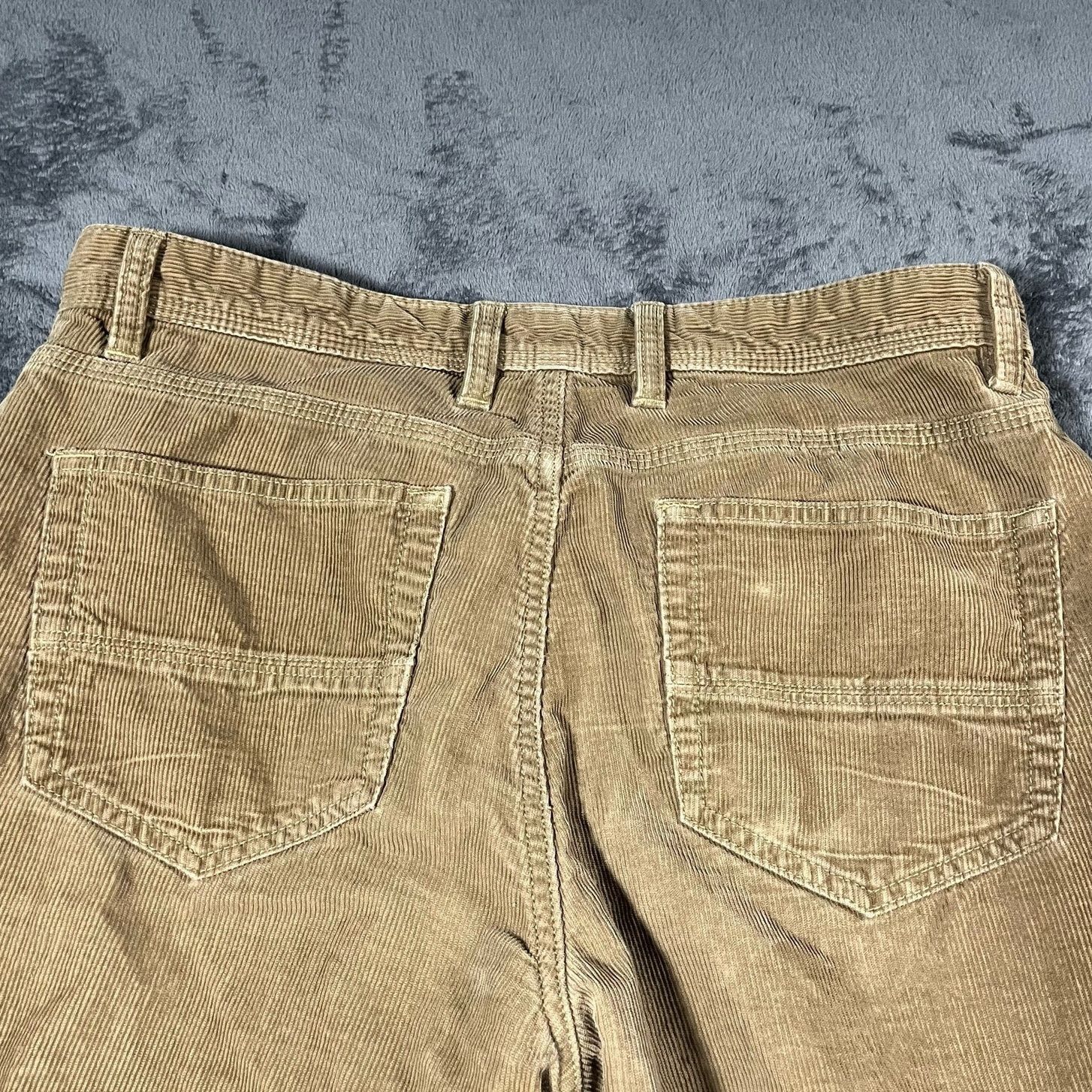 Weatherproof Y2K Men's Brown Tan Corduroy Straight Leg Pants 100% Cotton Size US 34 / EU 50 - 4 Thumbnail