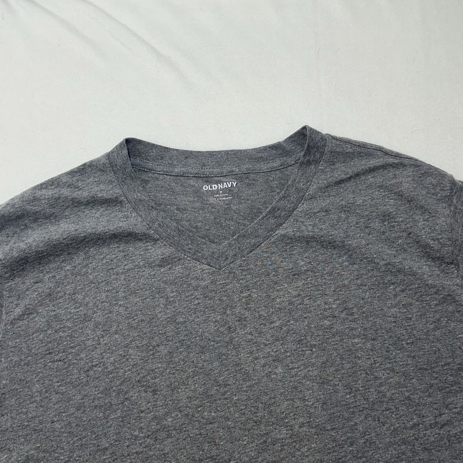 Old Navy Old Navy Medium Soft Washed Charcoal Gray V-Neck T Shirt Size US M / EU 48-50 / 2 - 2 Thumbnail