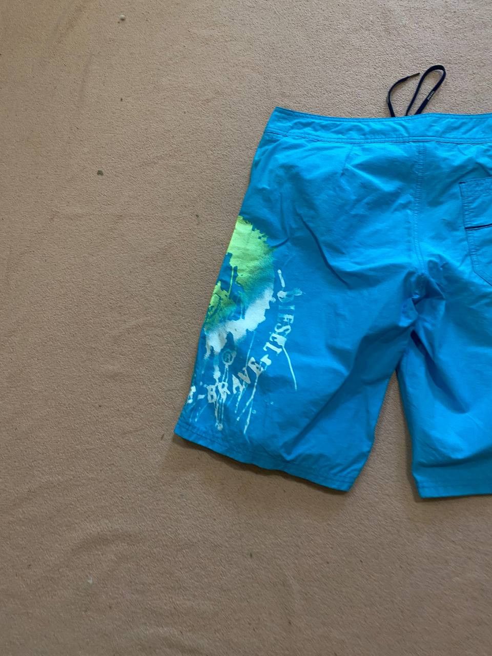 Diesel Y2K big logo shorts blue Diesel Vintage Size US 32 / EU 48 - 15 Thumbnail