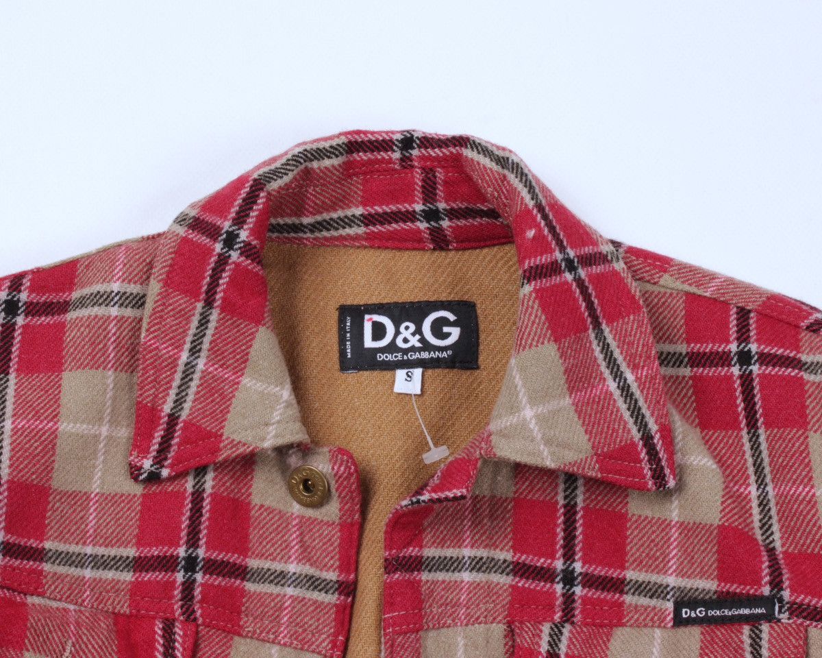 Designer × Dolce & Gabbana × Vintage DOLCE GABBANA Vintage Wool Plaid Check Cropped Button Jacket Size S / US 4 / IT 40 - 7 Thumbnail