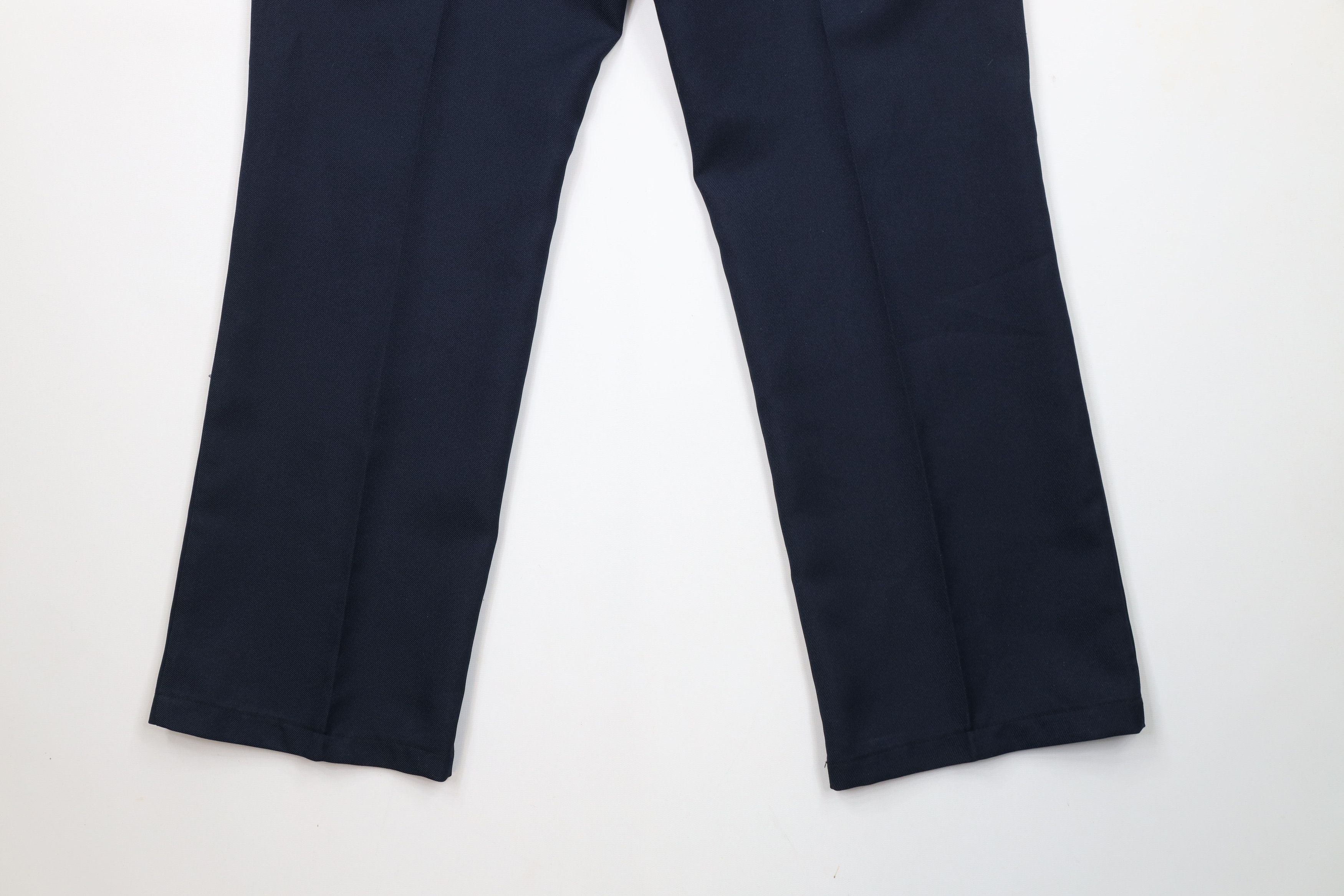 Vintage Vintage 90s Streetwear Distressed Wide Leg Chino Pants Navy Size US 32 / EU 48 - 12 Thumbnail