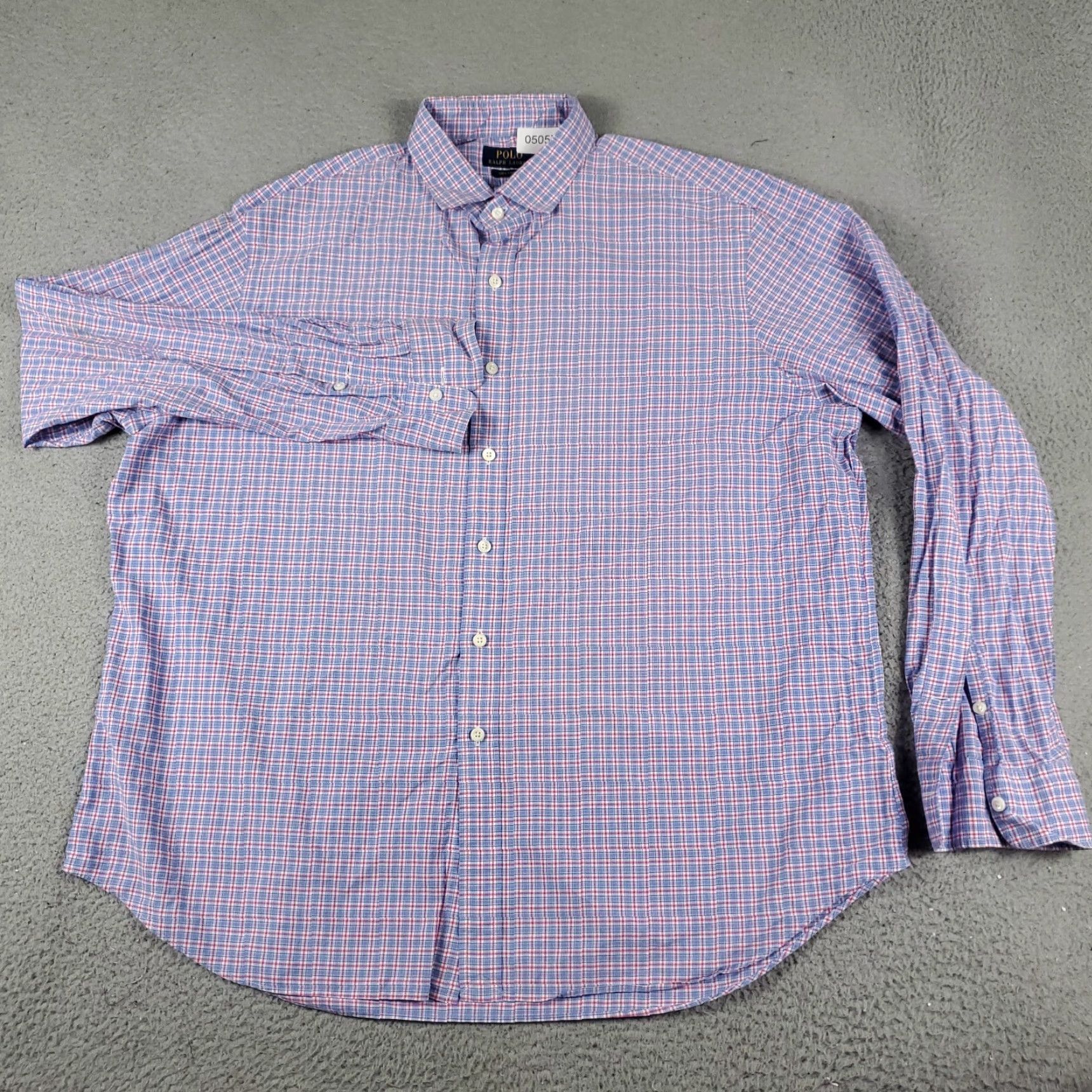 Ralph Lauren Ralph Lauren Button-Up Shirt Mens 2XL Red Blue Plaid Long Sleeve Casual Modern Preppy Size US XXL / EU 58 / 5 - 2 Thumbnail