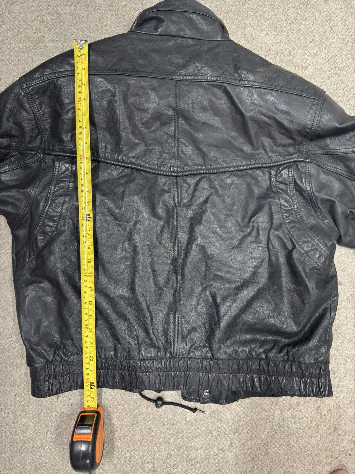 Other 100% genuine leather Black leather bomber jacket Size US XL / EU 56 / 4 - 4 Thumbnail