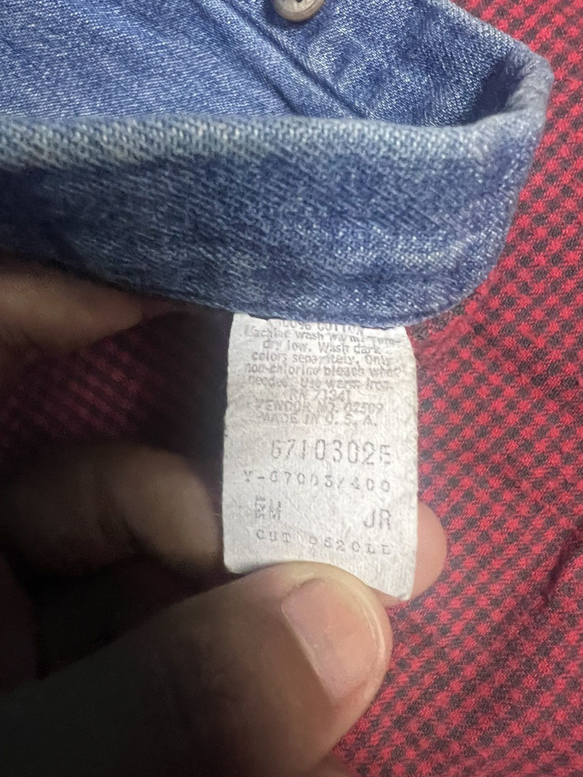L.L. Bean Vintage L.L. Bean Flannel-Lined Denim Shirt Made in USA (46) Size US M / EU 48-50 / 2 - 7 Thumbnail