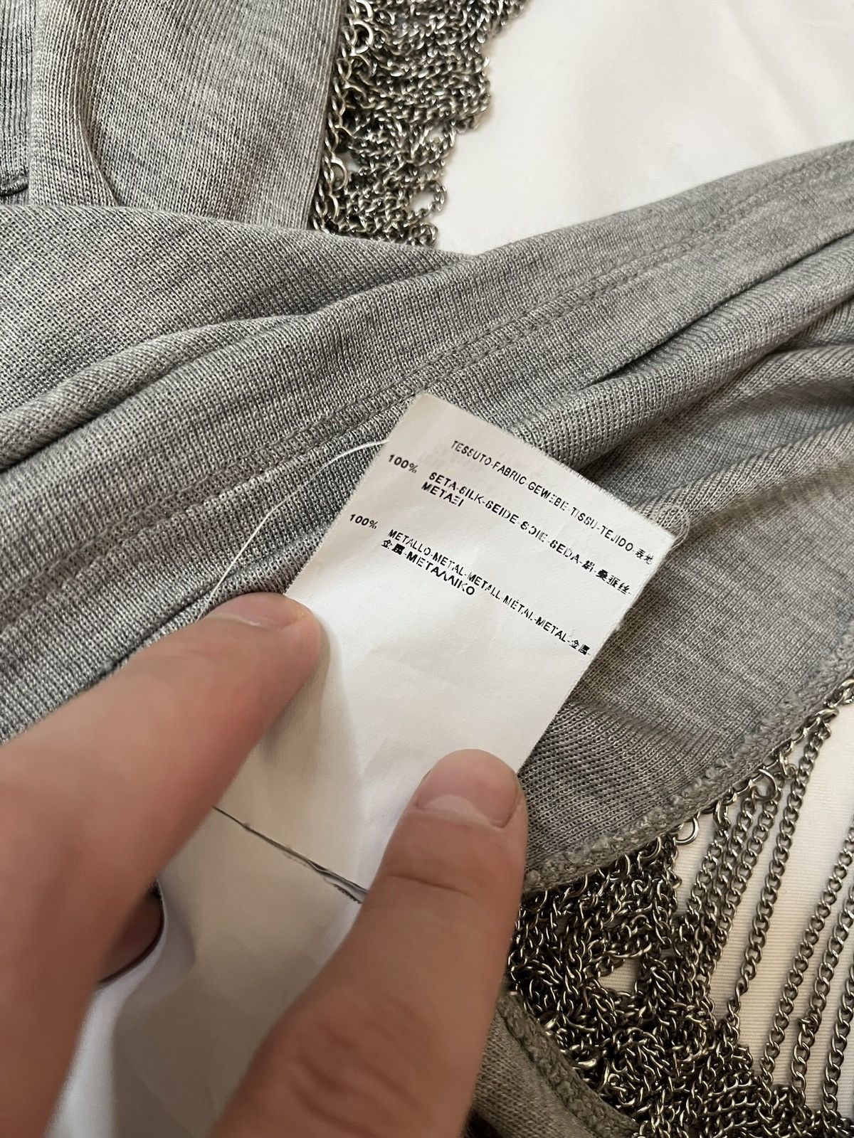 Saint Laurent Paris Saint Laurent Paris 14ss side chain silk t shirt Size US L / EU 52-54 / 3 - 7 Thumbnail