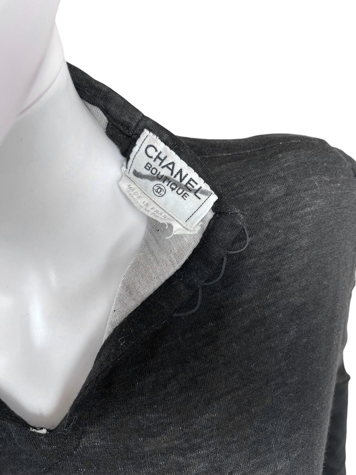 Chanel 1980's Black Turtlenecked Longsleeves Dress Size M / US 6-8 / IT 42-44 - 9 Thumbnail