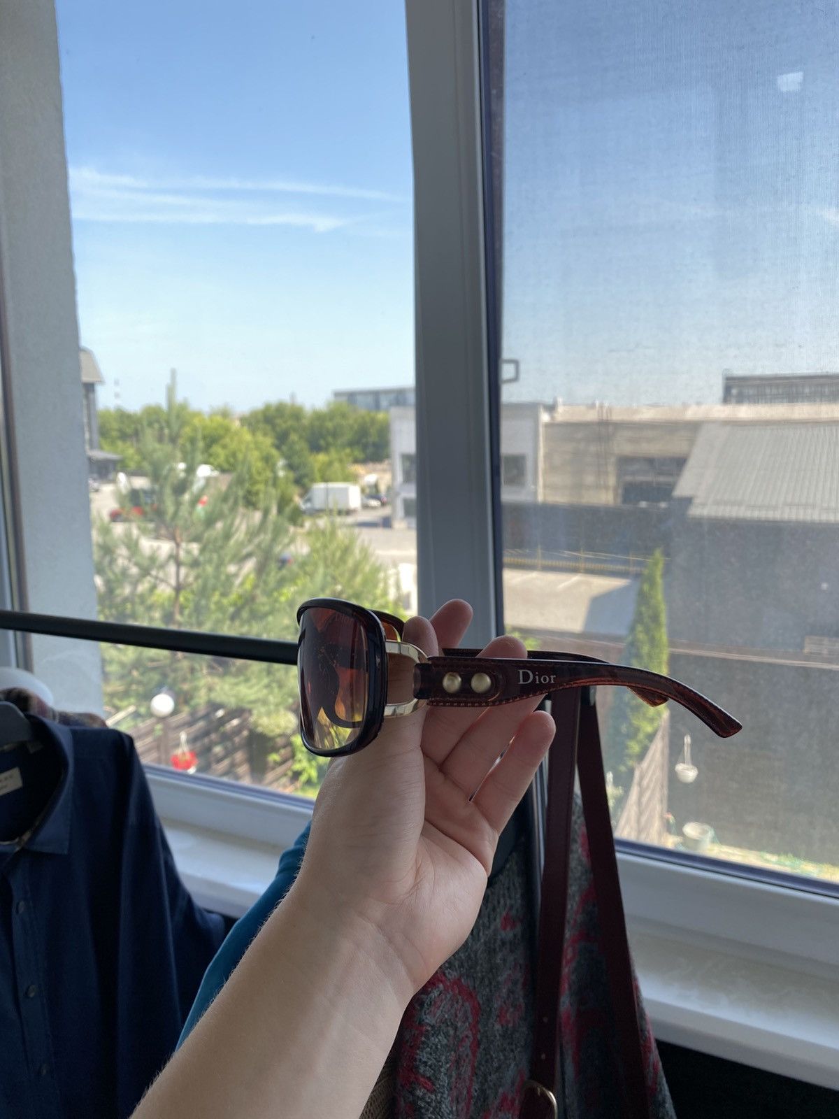 Dior 🔥VINTAGE DIOR LOGO SUNGLASSES GLASSES MADE IN ITALY Size ONE SIZE - 2 Thumbnail