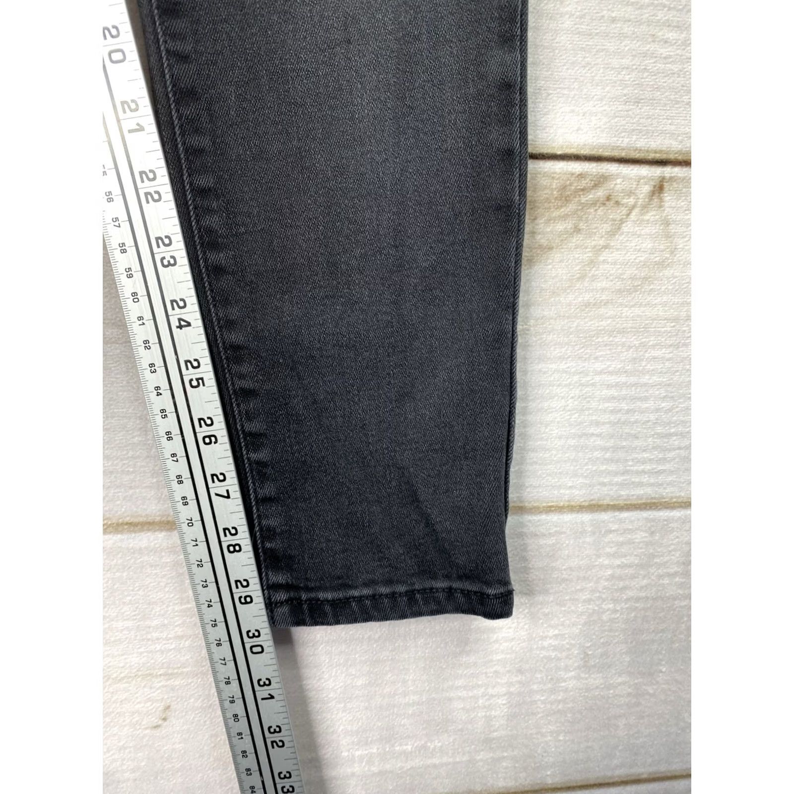 Vintage St. John's Bay Jeans Skinny Womens 12 Tall Black Mid Rise Stretch Denim 5-Pocket Logo 90s Y2K Vintage: No Size 34" / US 12 / IT 48 - 6 Thumbnail