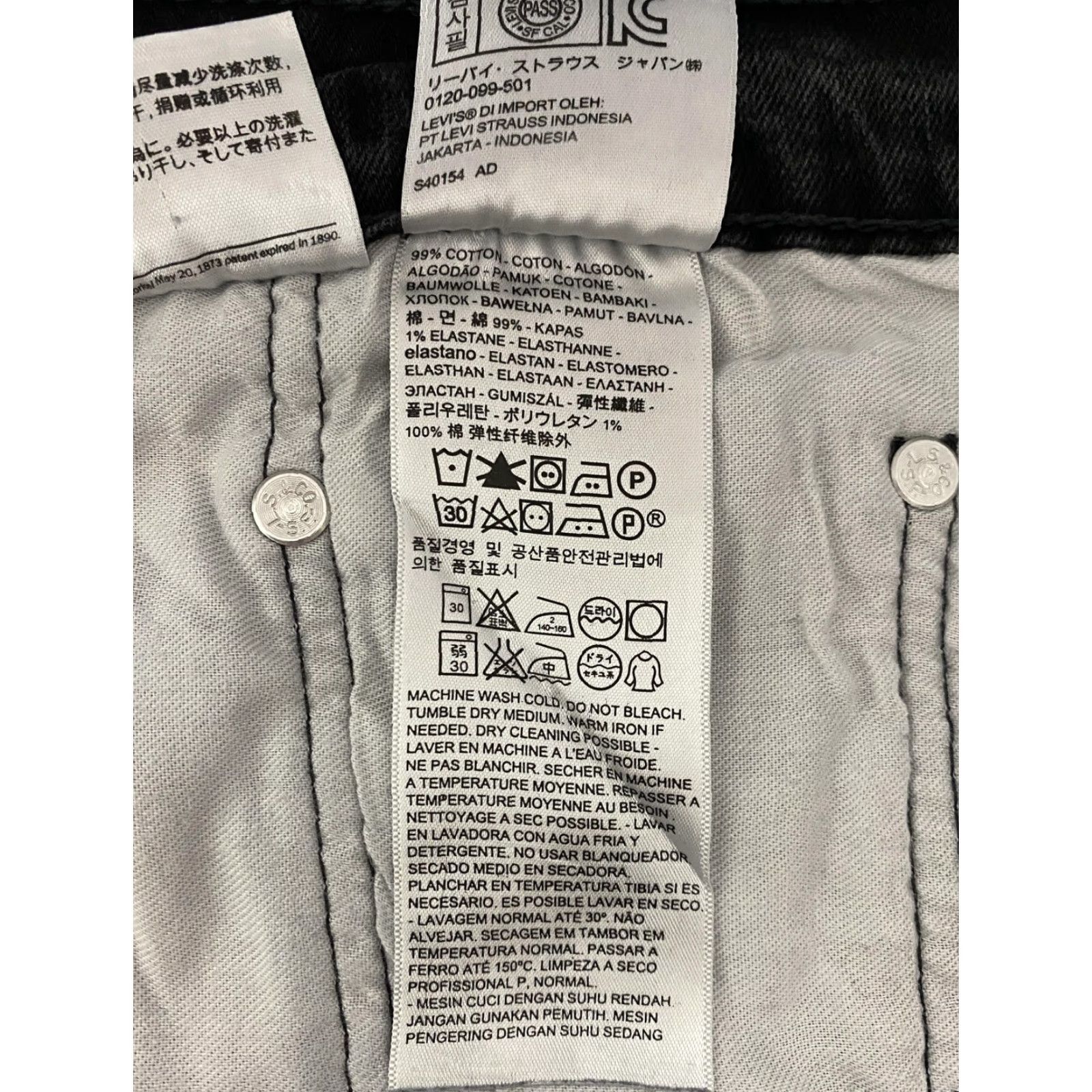 Levi's VINTAGE? Wait. Levis 502 Jeans Mens 38x27 Black Straight Leg Denim Button Fly Classic Fit Size US 38 / EU 54 - 3 Thumbnail