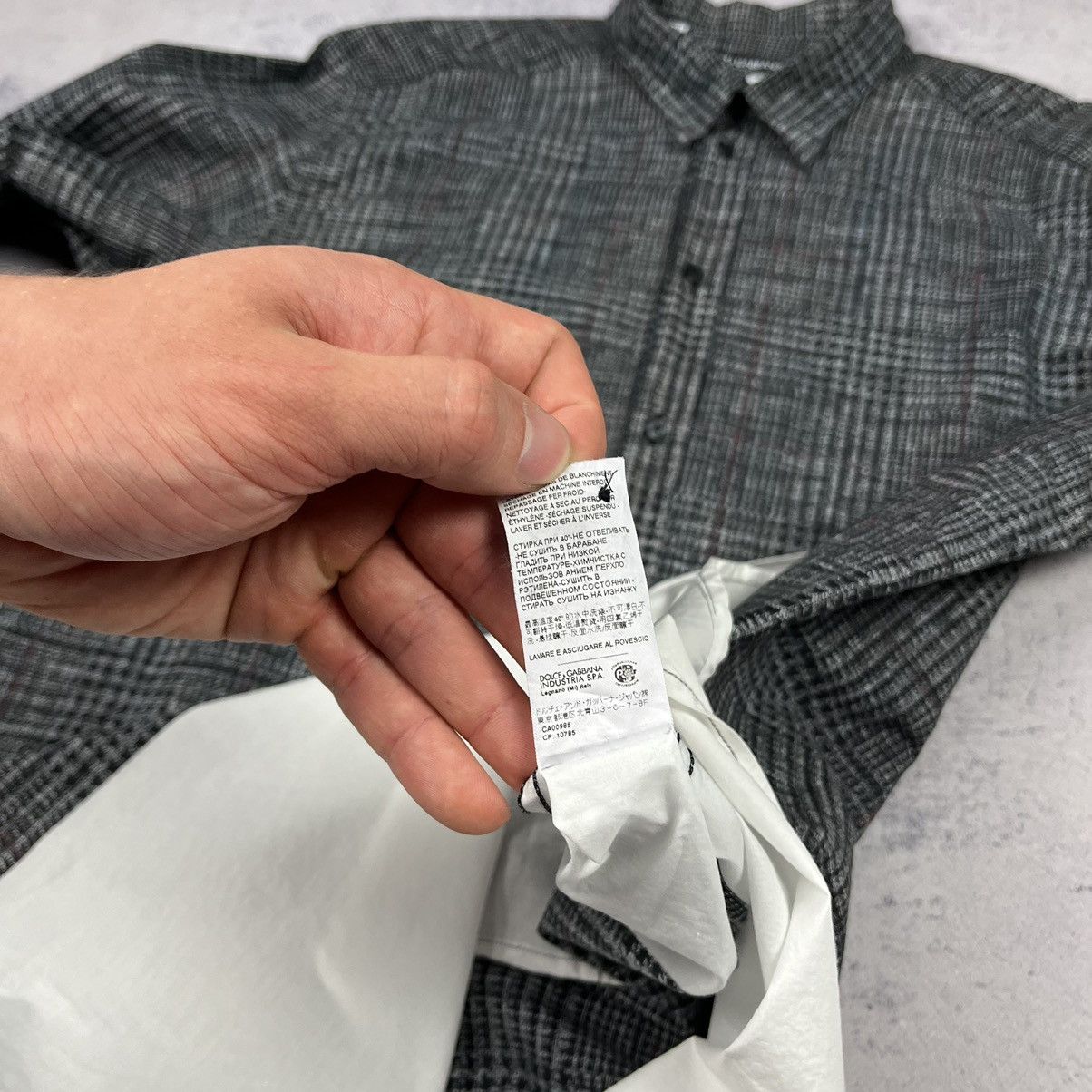 Dolce & Gabbana Dolce Gabbana Gold rare checkered shirt Size US L / EU 52-54 / 3 - 7 Thumbnail