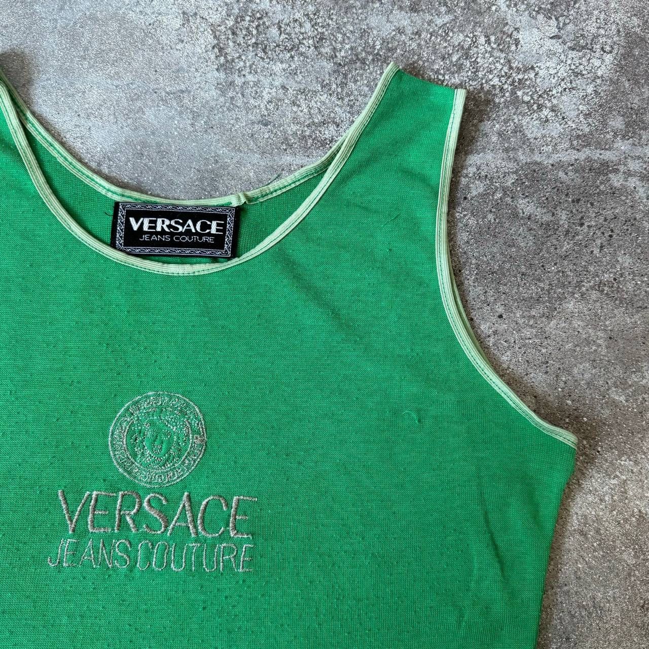 Versace × Versace Jeans Couture × Vintage 90s Versace VJC Vintage Big Logo Cropped Top Size M / US 6-8 / IT 42-44 - 6 Thumbnail