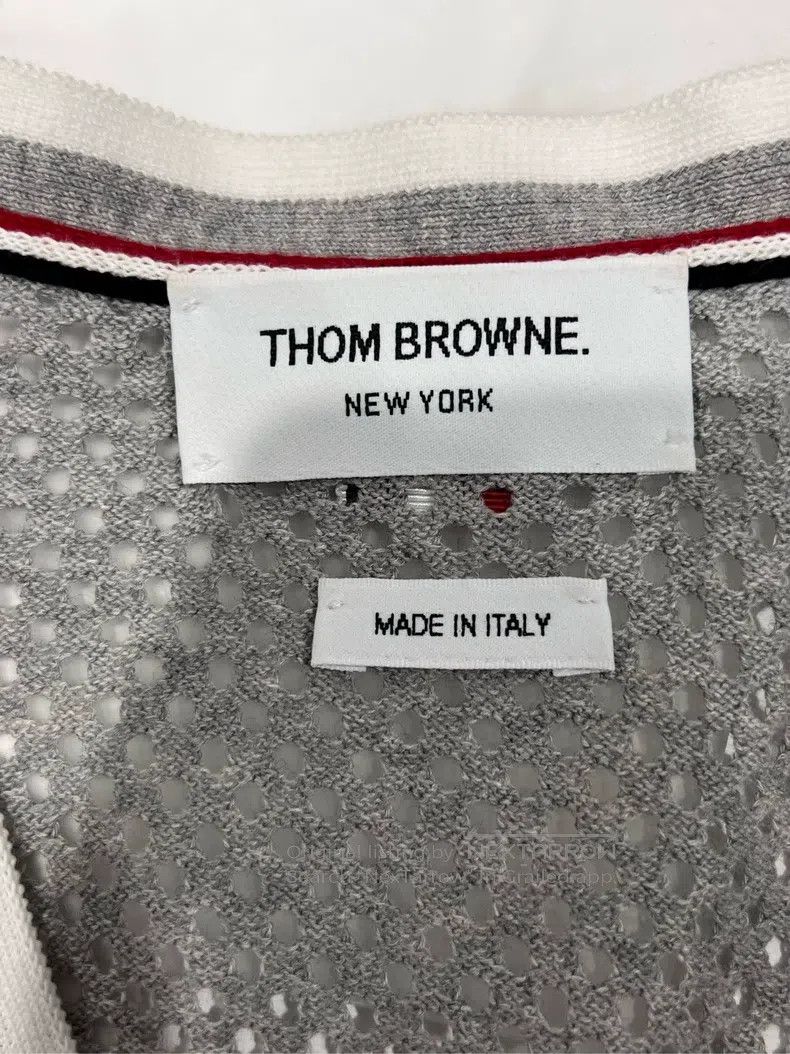 Thom Browne Thom Browne Light Gray Mesh Crewneck Long Sleeve Size S / US 4 / IT 40 - 3 Thumbnail