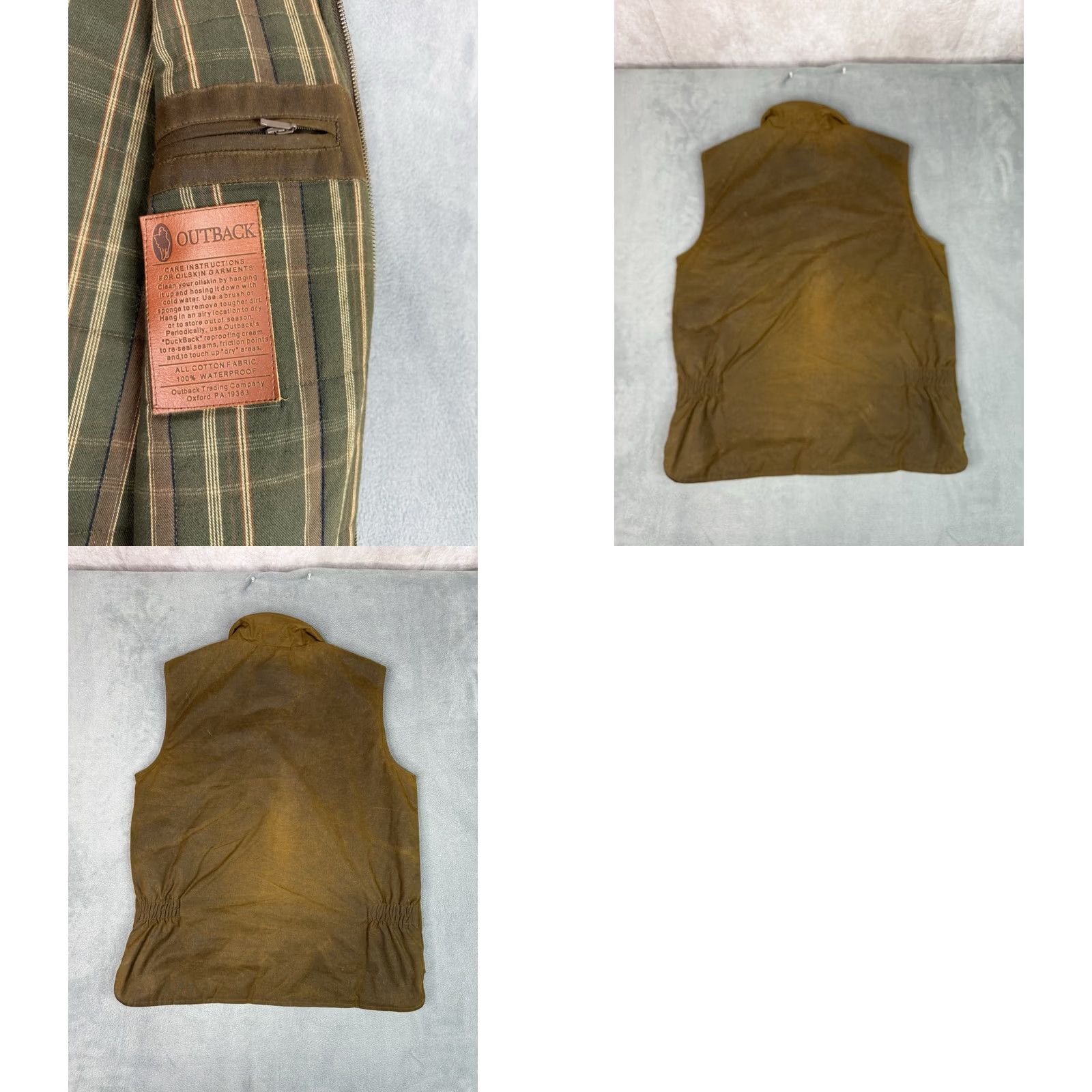 Vintage Outback Trading Mens Oilskin Tin Waxed Canvas Workwear Fleece Lined Vet M Brown Size US M / EU 48-50 / 2 - 8 Thumbnail
