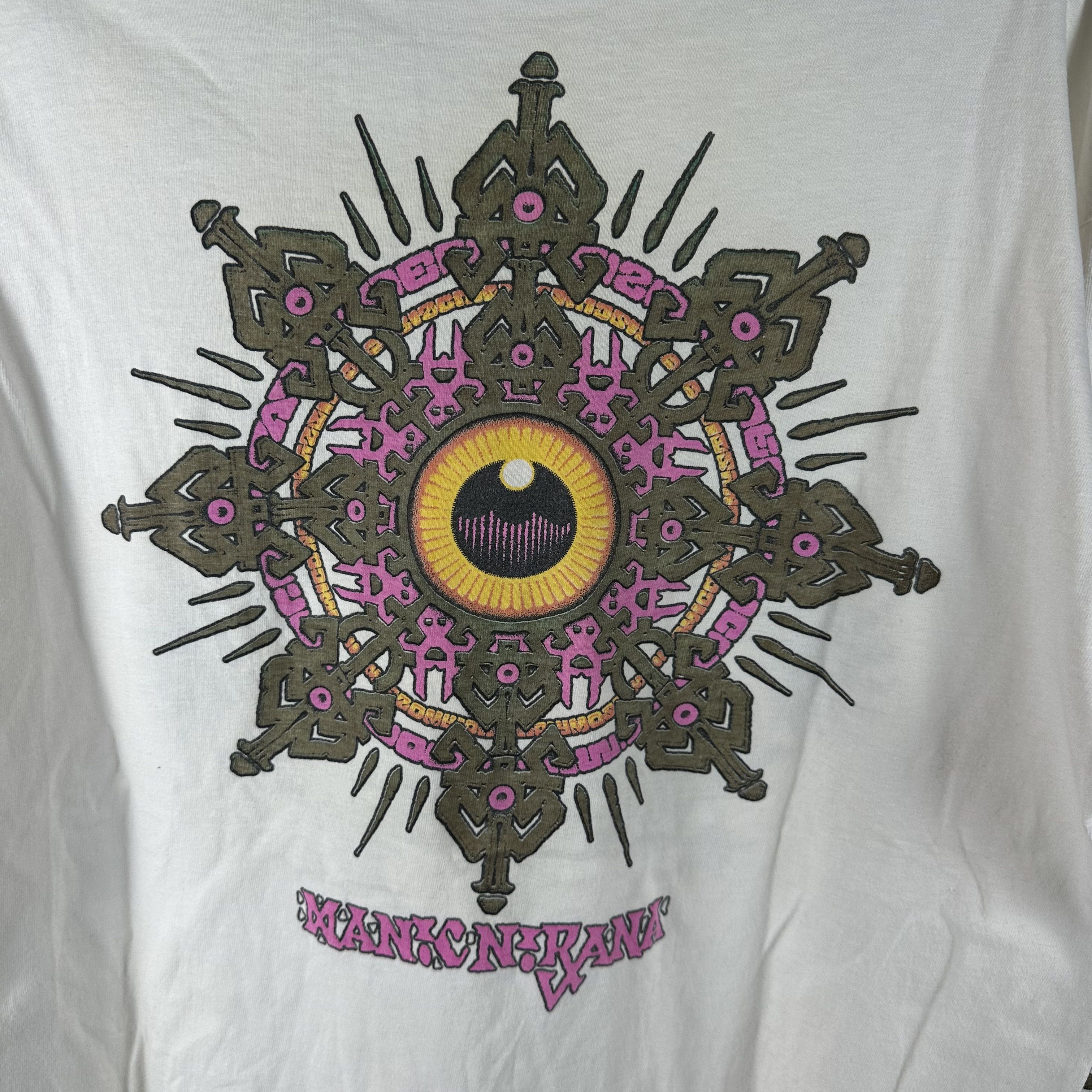 Vintage Vintage 1990 Robert Plant Manic Nirvana Long Sleeve T-Shirt Size US XL / EU 56 / 4 - 4 Thumbnail