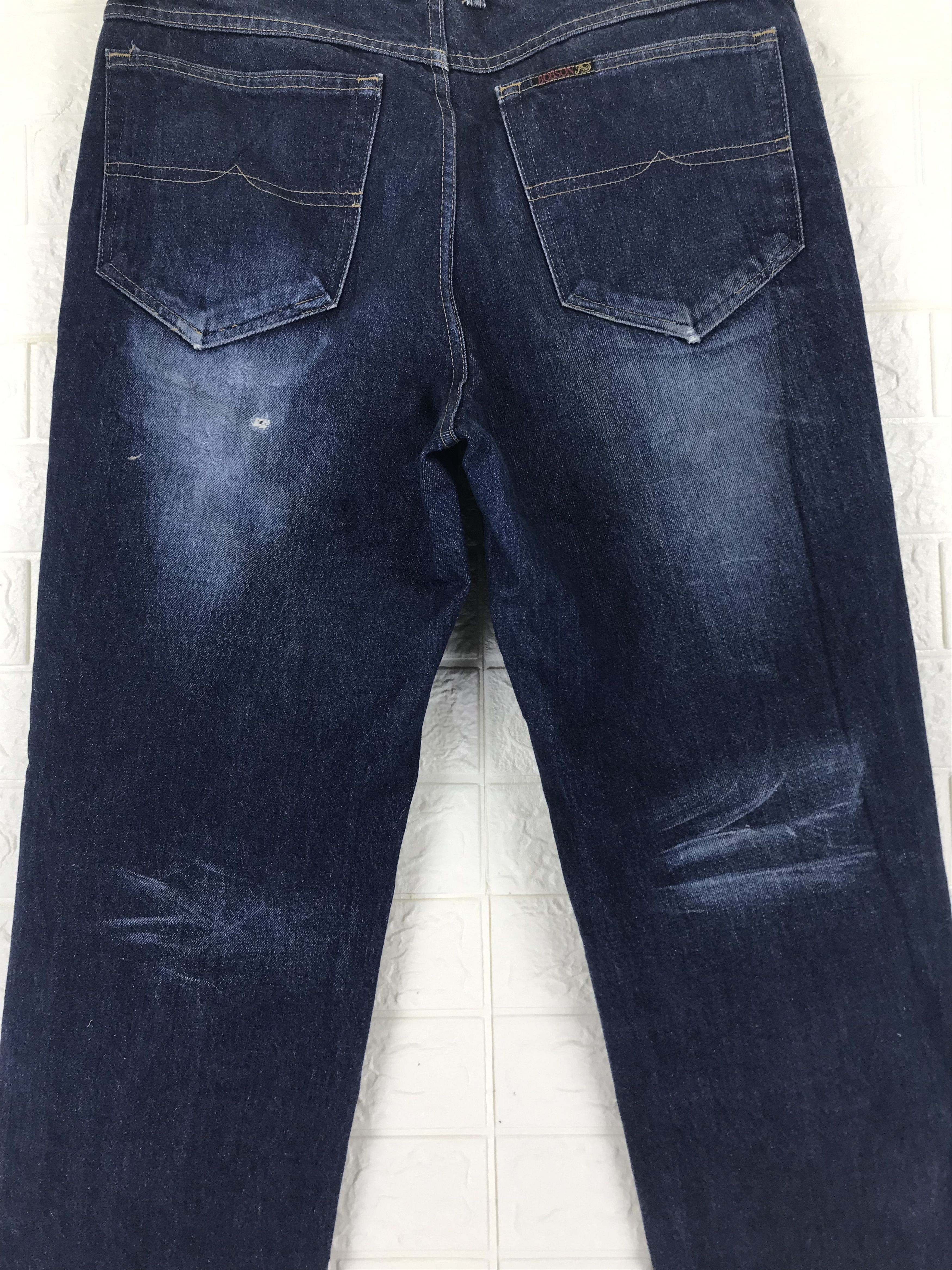 Vintage Vintage Bobson Straight Cut Blue Jeans Size US 35 - 7 Thumbnail