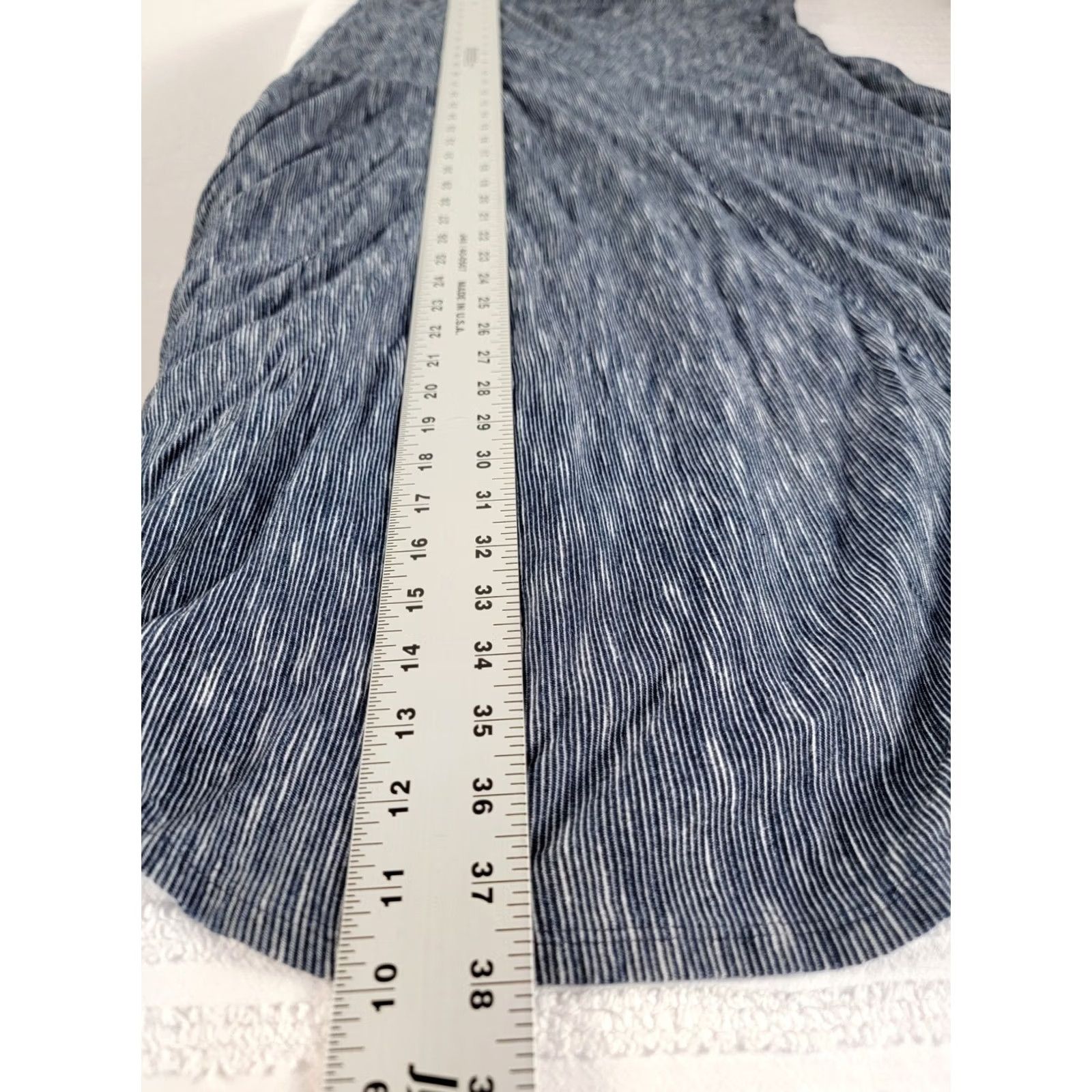 Soft Surroundings Soft Surroundings Skirt Maxi Striped Pull-On Blue White Womens L casual Bohemian Hippie 90s? Size 36" / US 14 / IT 50 - 6 Thumbnail