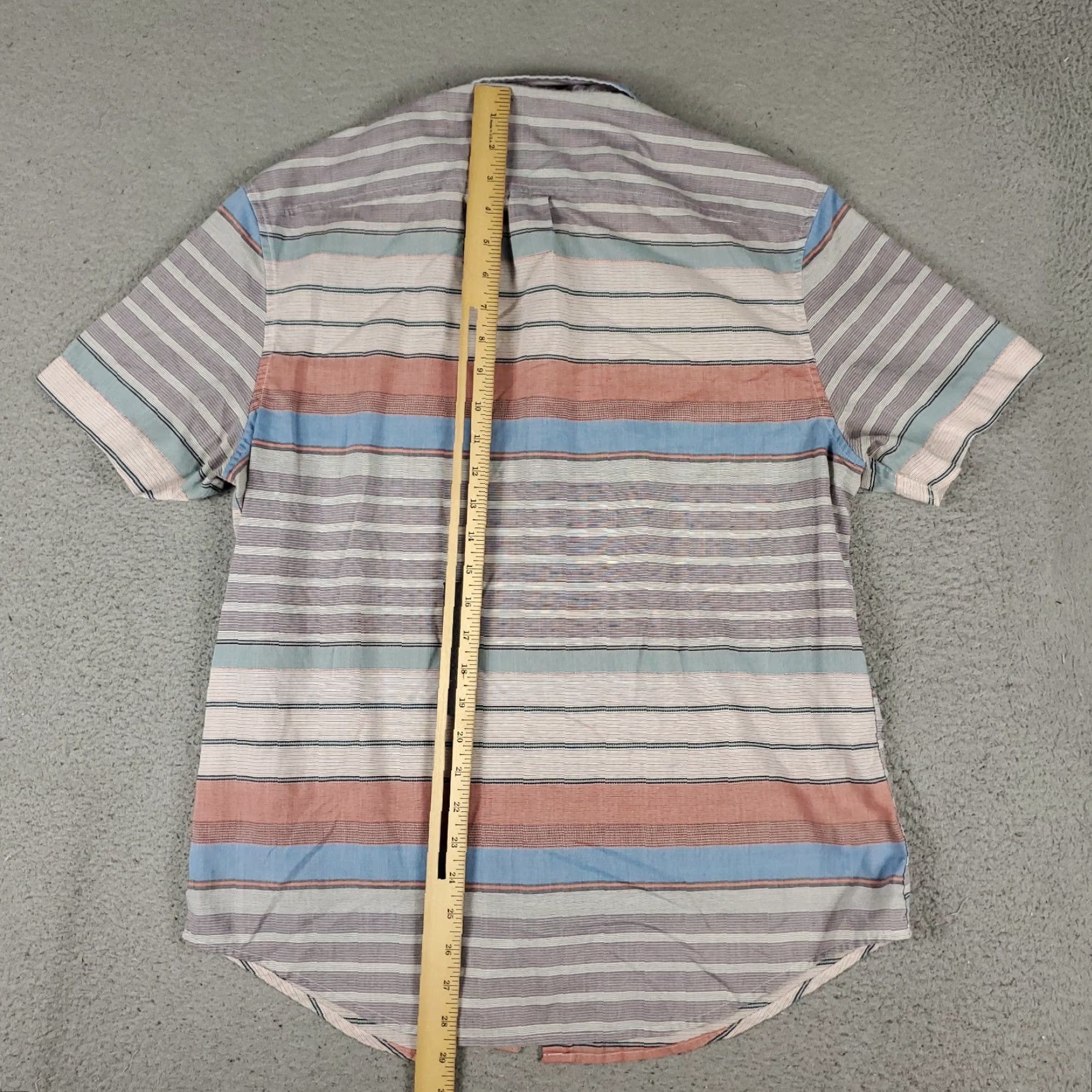 Original Penguin Original Penguin Shirt Mens L Red Striped Button-Up Short Sleeve, Cotton, Casual/Workwear, Modern Preppy, Classic Size US L / EU 52-54 / 3 - 3 Thumbnail