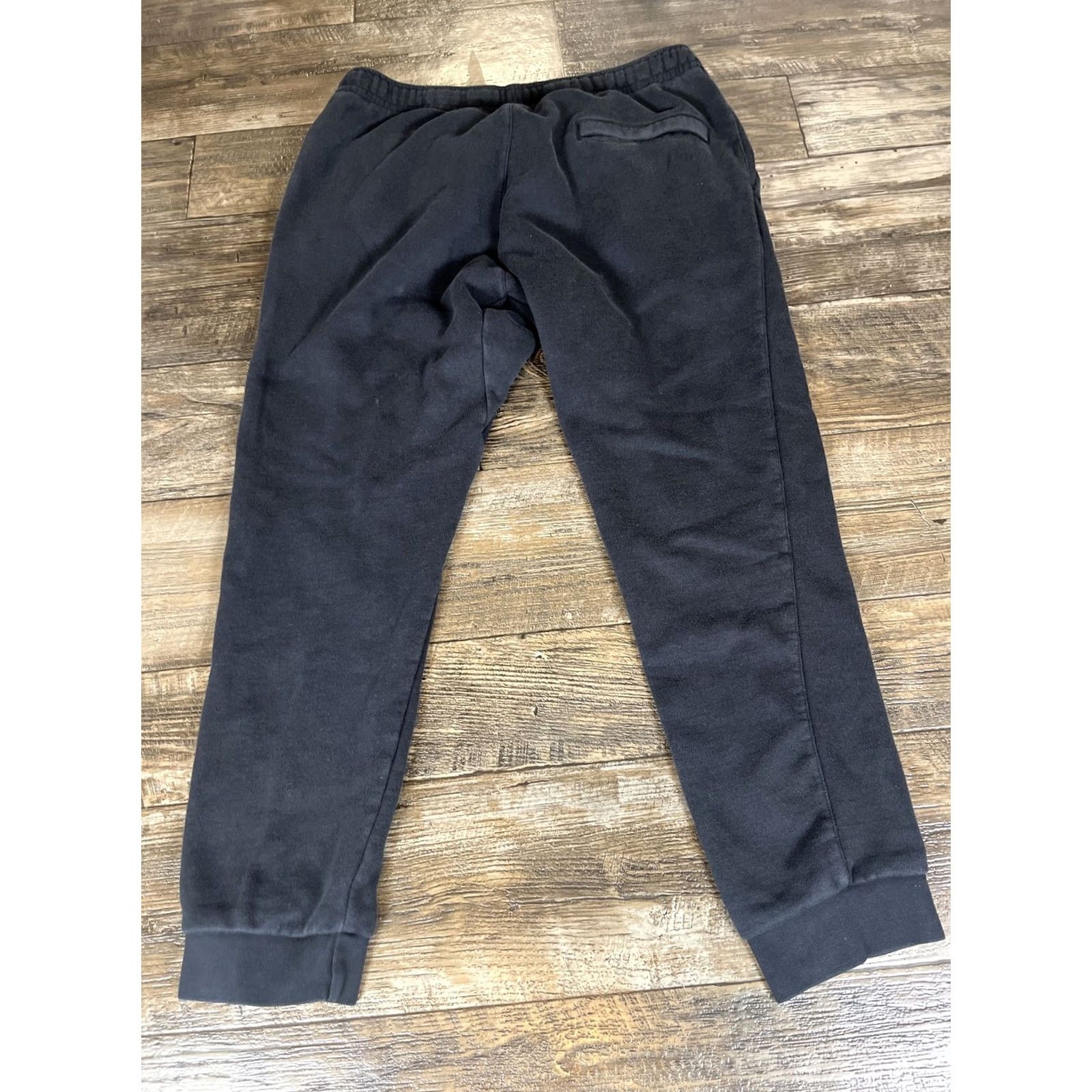 Nike Nike Fleece Jogger Mens Large Size L Drawstring Logo Black Cotton Polyester Pants Size US 33 - 6 Thumbnail