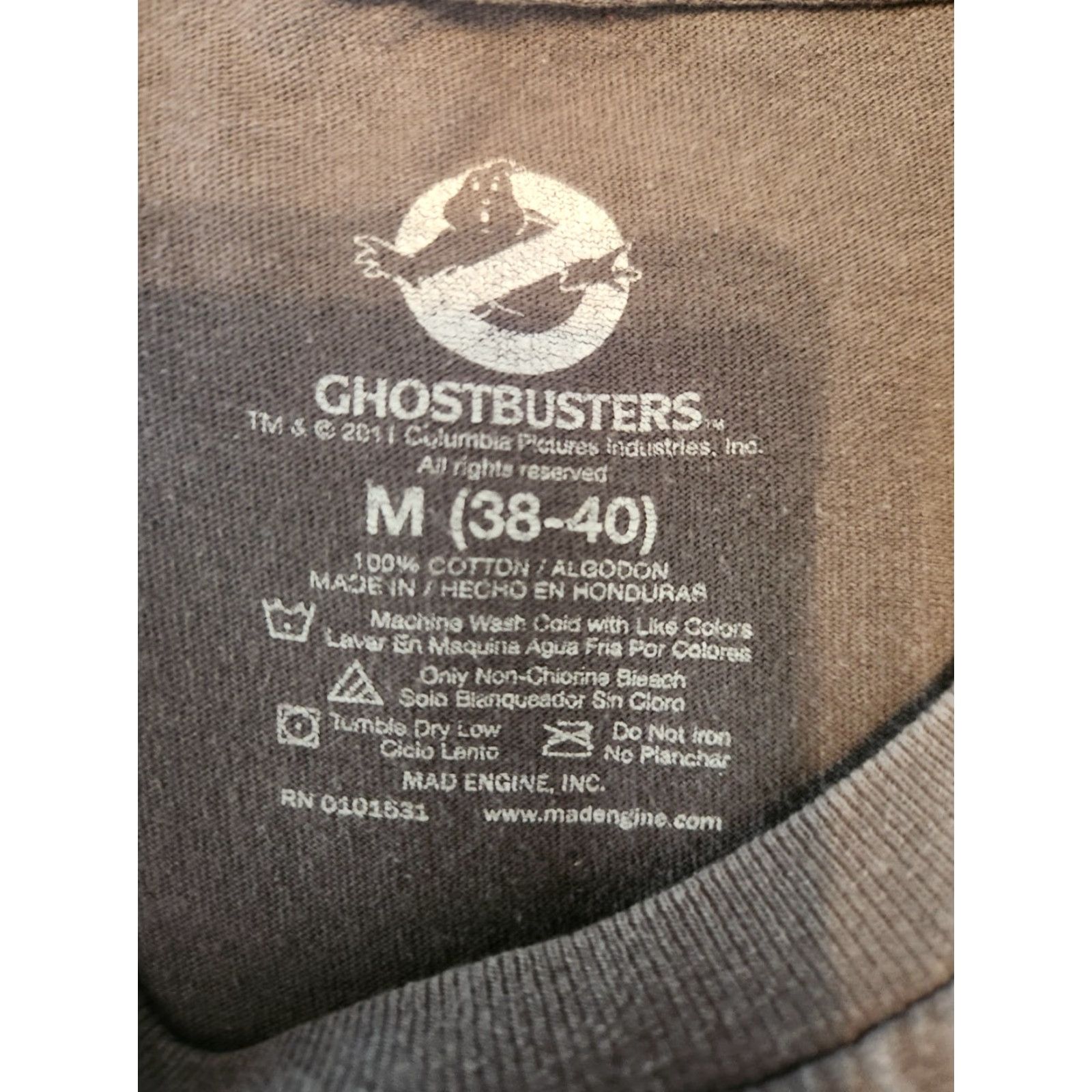 Vintage Ghostbusters Mens T-Shirt Gray Crew Neck Short Sleeve Venkman Costume Regular M Cotton Graphic Print Size US M / EU 48-50 / 2 - 5 Thumbnail
