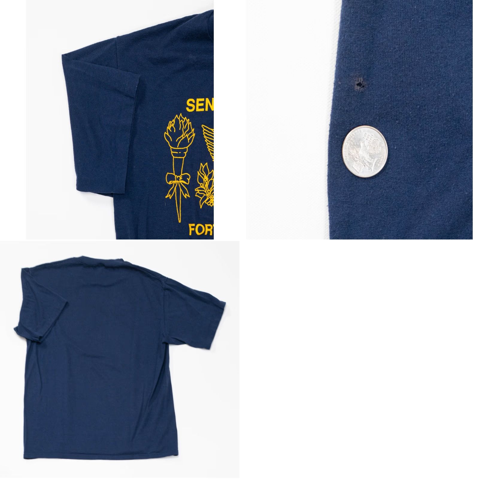 Velva Sheen VINTAGE Velva Sheen T-Shirt Men XL Blue 90s USA Military NCO Fort Monmouth 1980s Single Stitch Shirt Size US XL / EU 56 / 4 - 8 Thumbnail