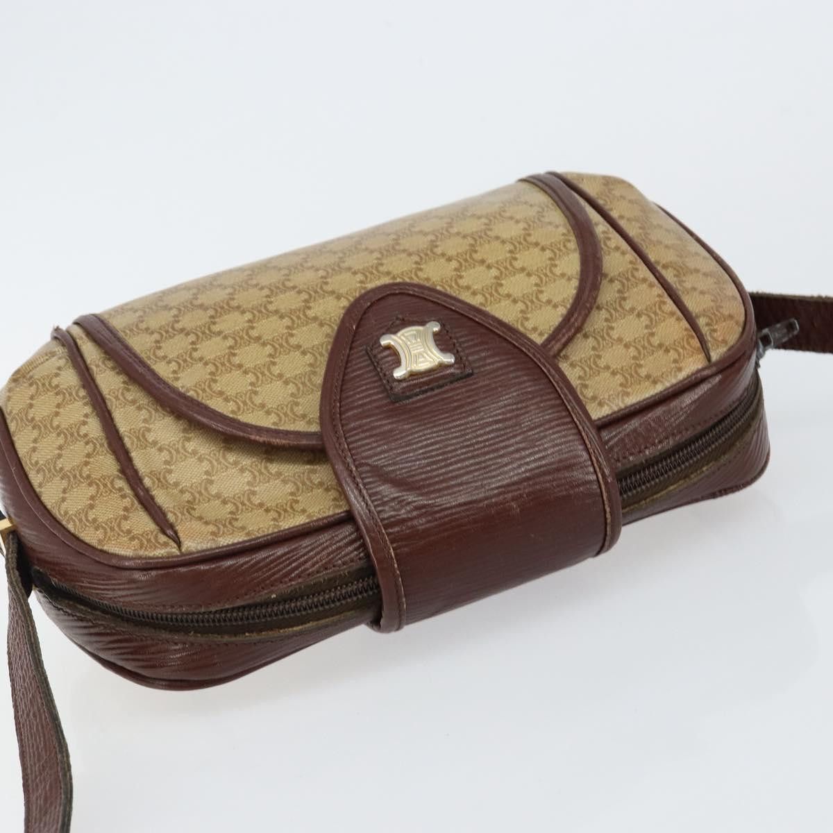Celine CELINE Macadam Canvas Shoulder Bag Pvc Beige Gold Size ONE SIZE - 6 Thumbnail
