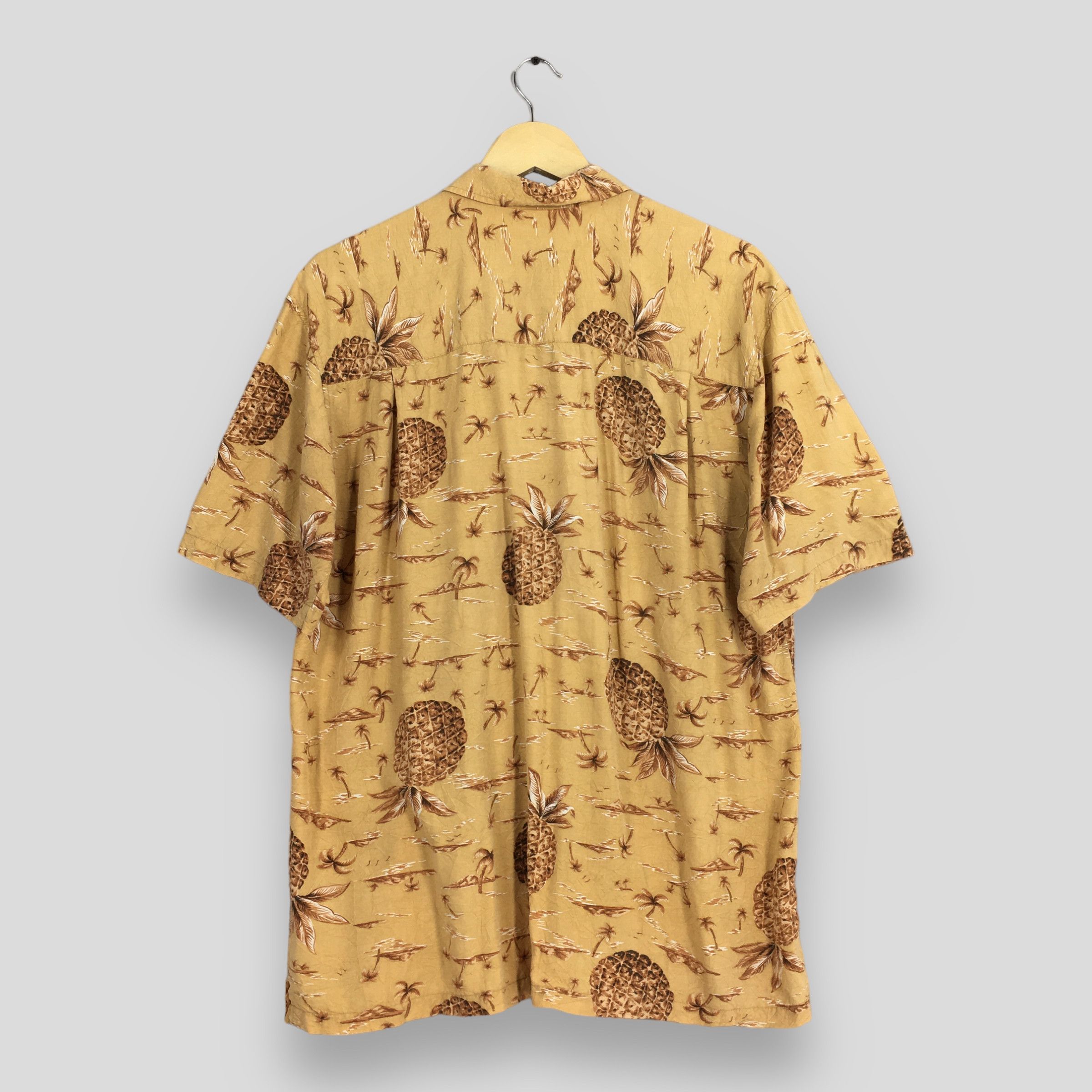 Vintage Vintage 90s Hawaiian Pineapples Aloha Tropical Rayon Shirt Size US L / EU 52-54 / 3 - 7 Thumbnail