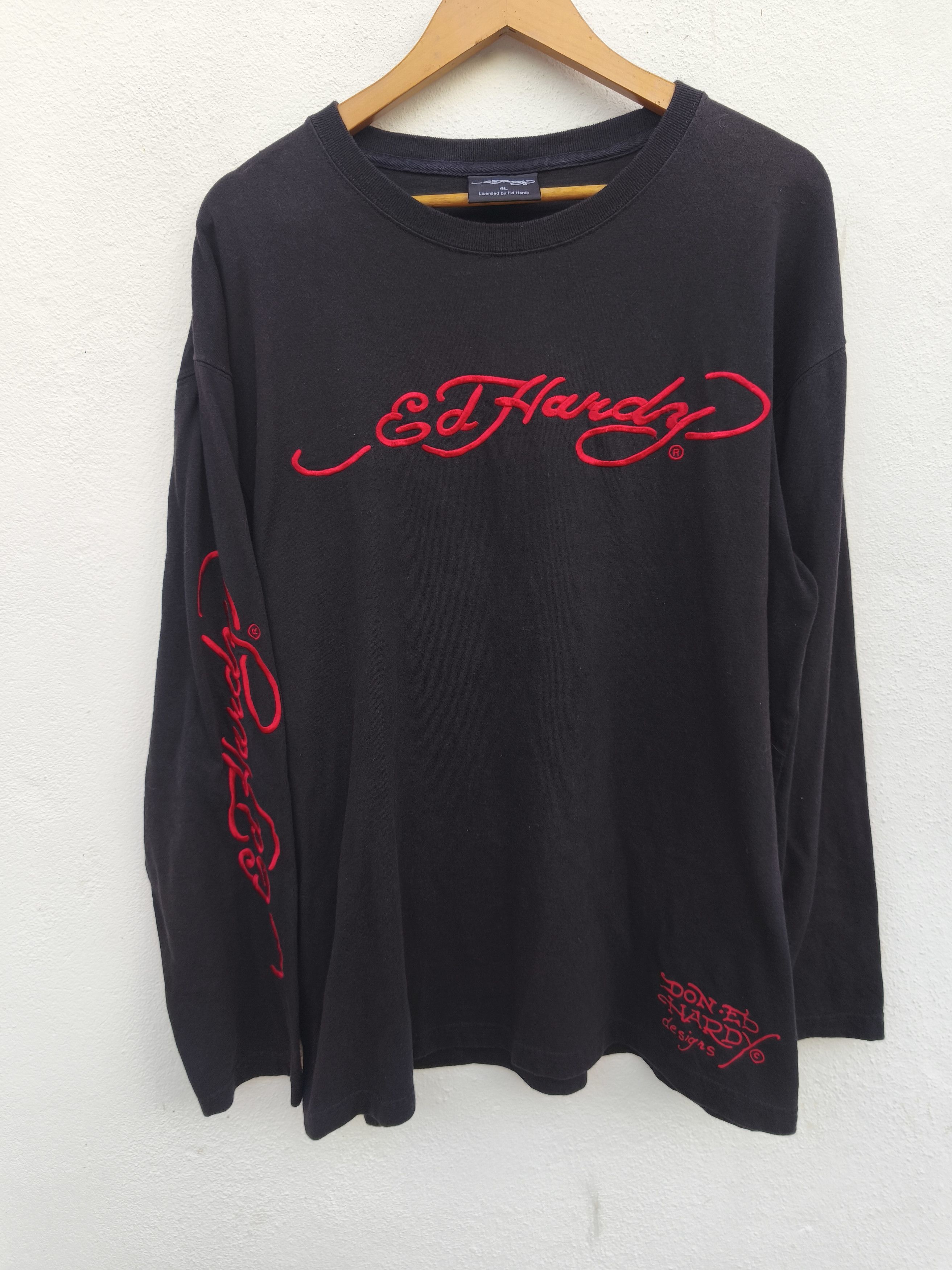 Ed Hardy 🔥 Ed Hardy t shirt long sleeve skulls Christian Audigier Size US XL / EU 56 / 4 - 10 Thumbnail