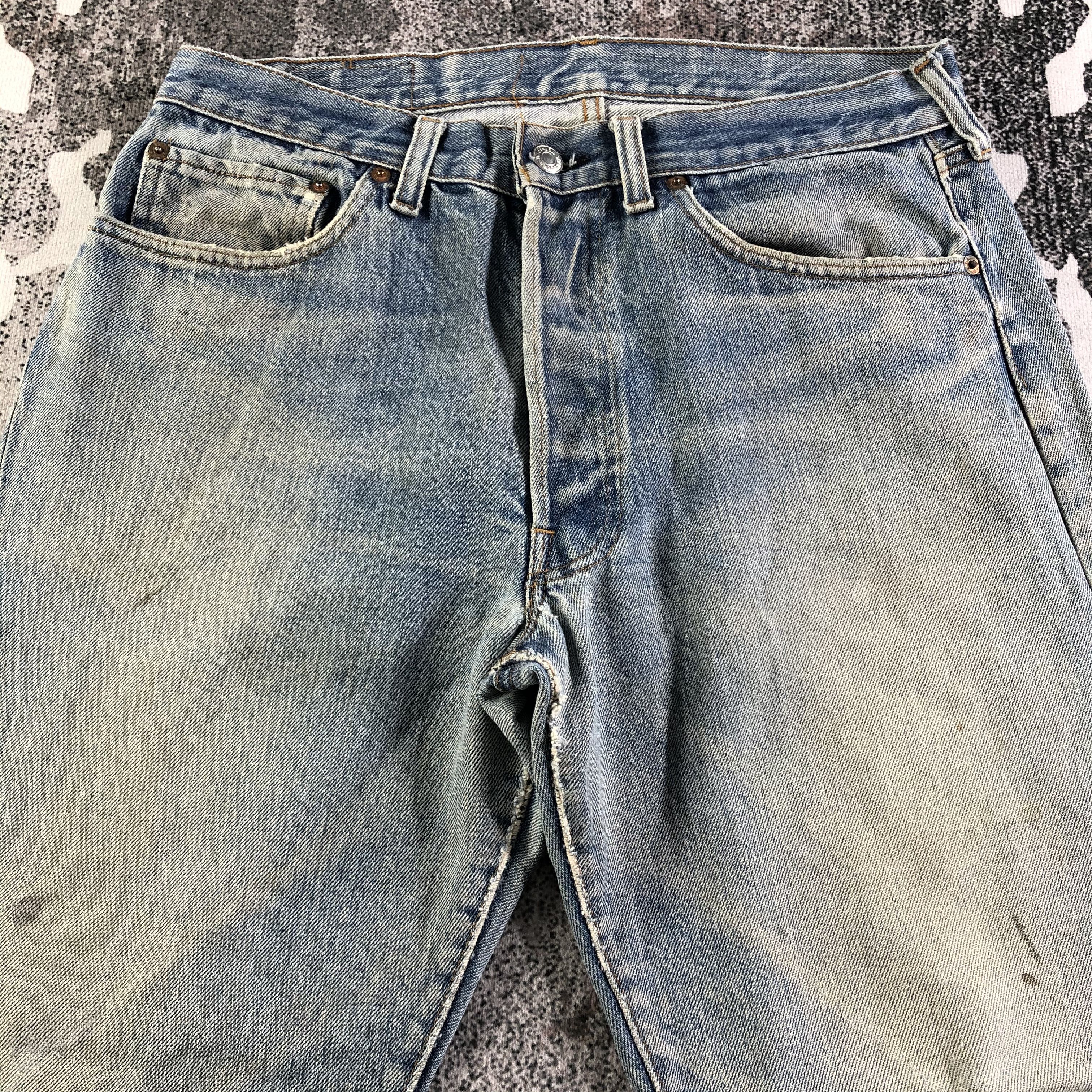 Levi's Vintage Levis 501 Jeans Faded Blue Denim KJ2300 Size US 31 - 3 Thumbnail