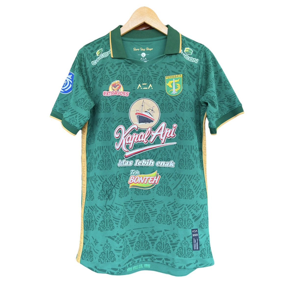 image of Soccer Jersey Jersey Persebaya 2023/2024 Matchisue in Green, Men's (Size Large)