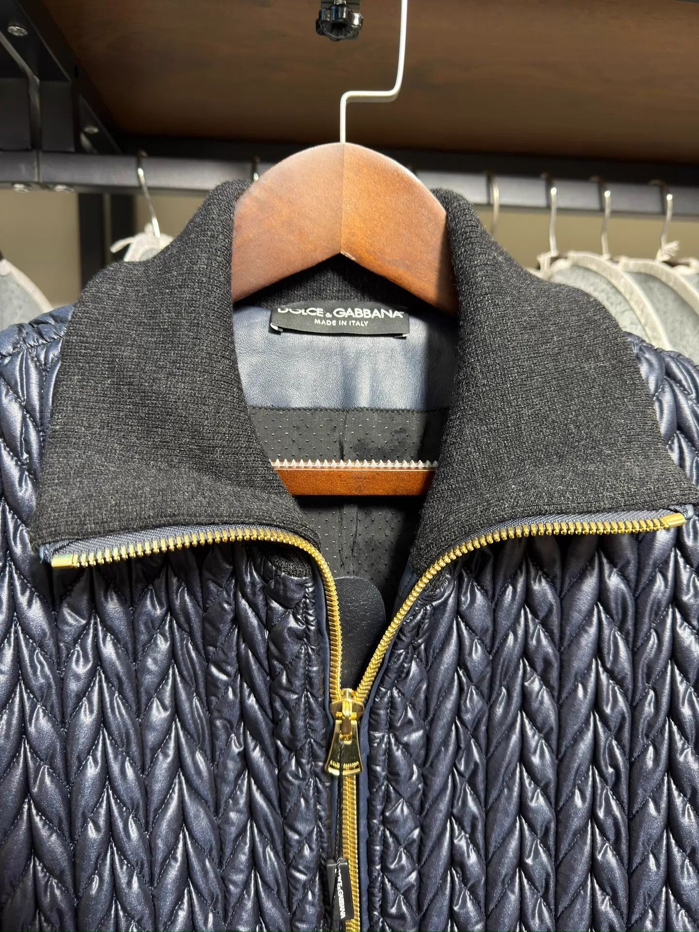 Dolce & Gabbana Blue Quilted er Jacket Size M Size US XXS / EU 40 - 3 Thumbnail