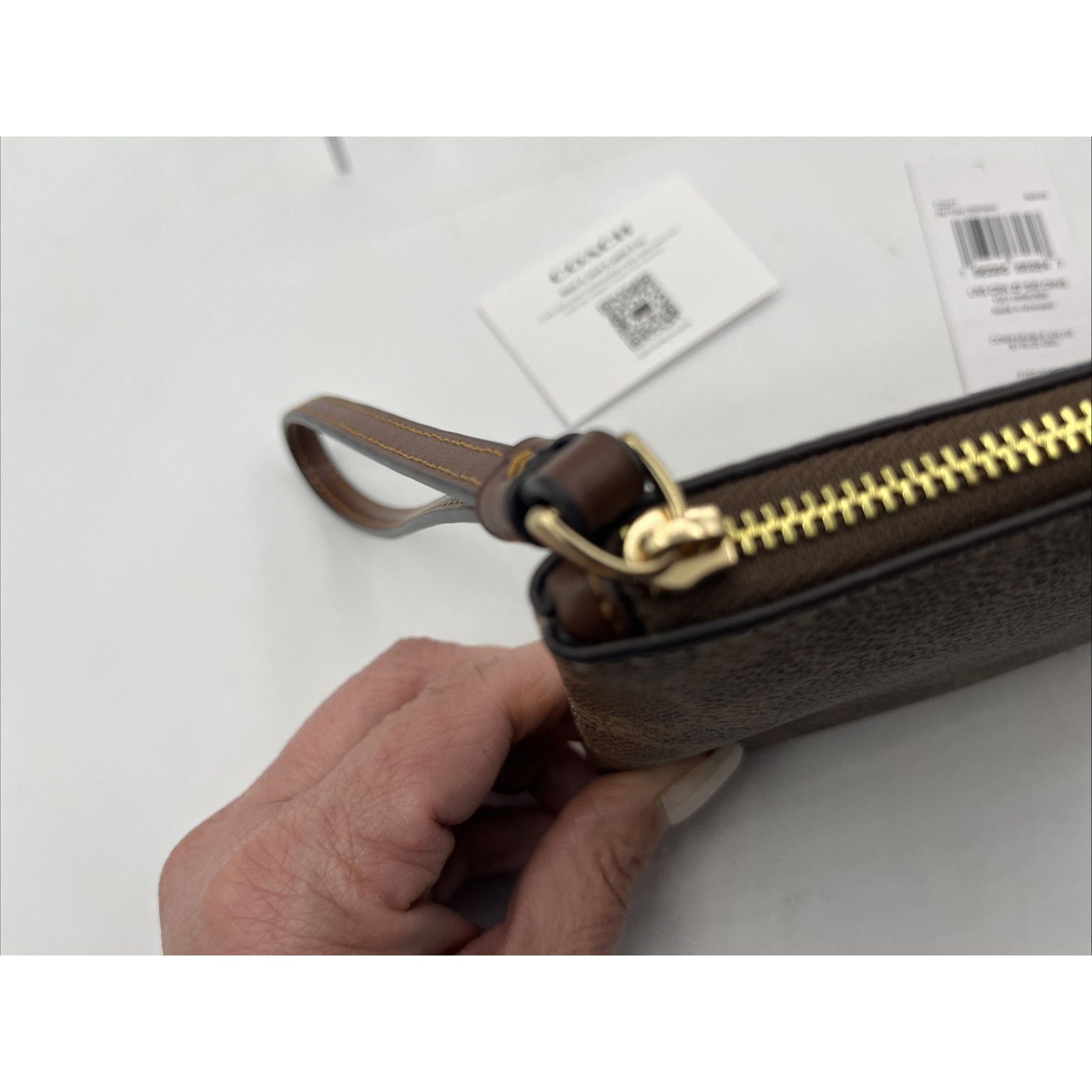 Coach NEW! Authentic! Brown/Black COACH Signature PVC Wristlet Size ONE SIZE - 10 Thumbnail