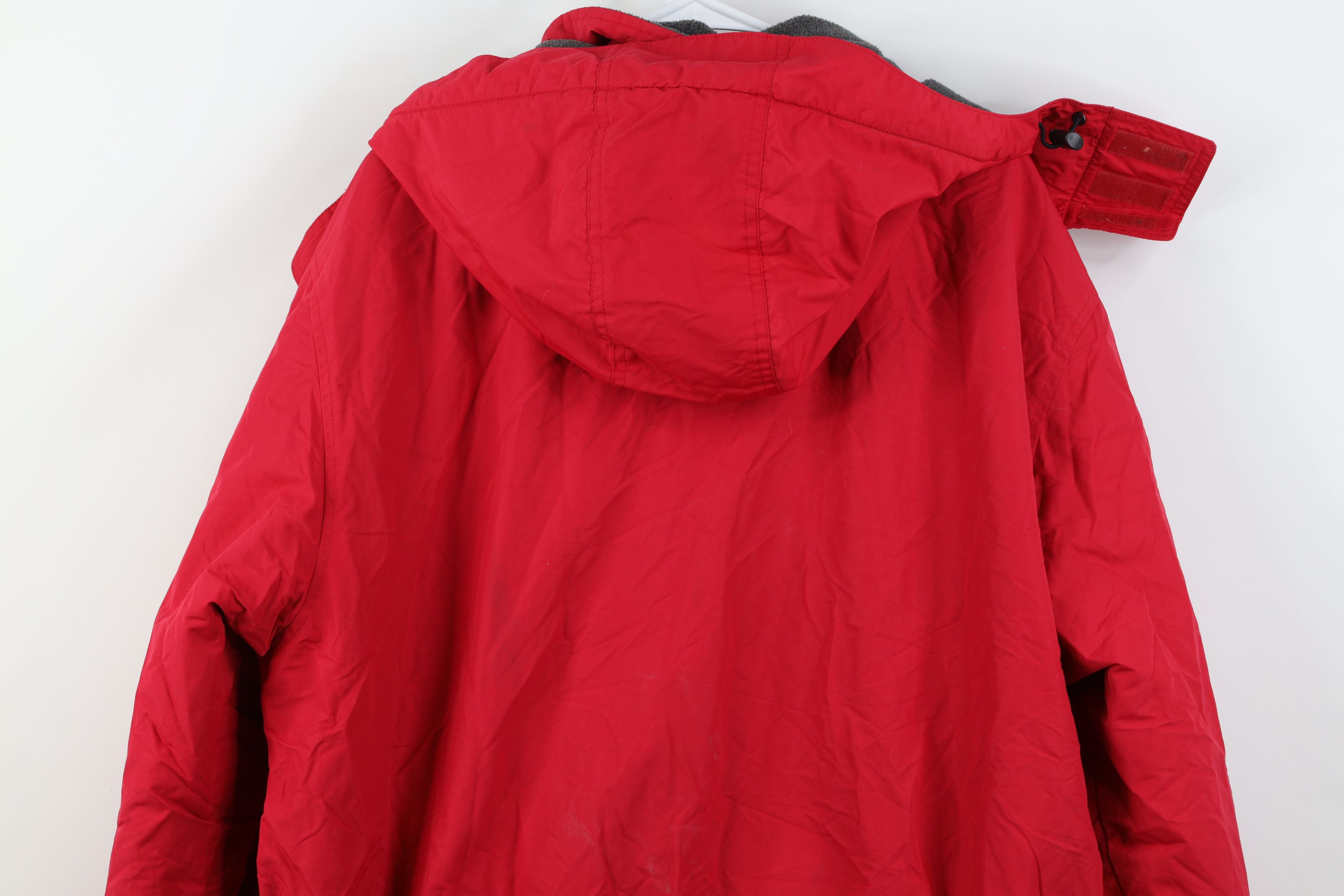Lands' End Vintage 90s Y2K Lands End Lined Hooded Parka Jacket Coat Red Size US XL / EU 56 / 4 - 16 Thumbnail