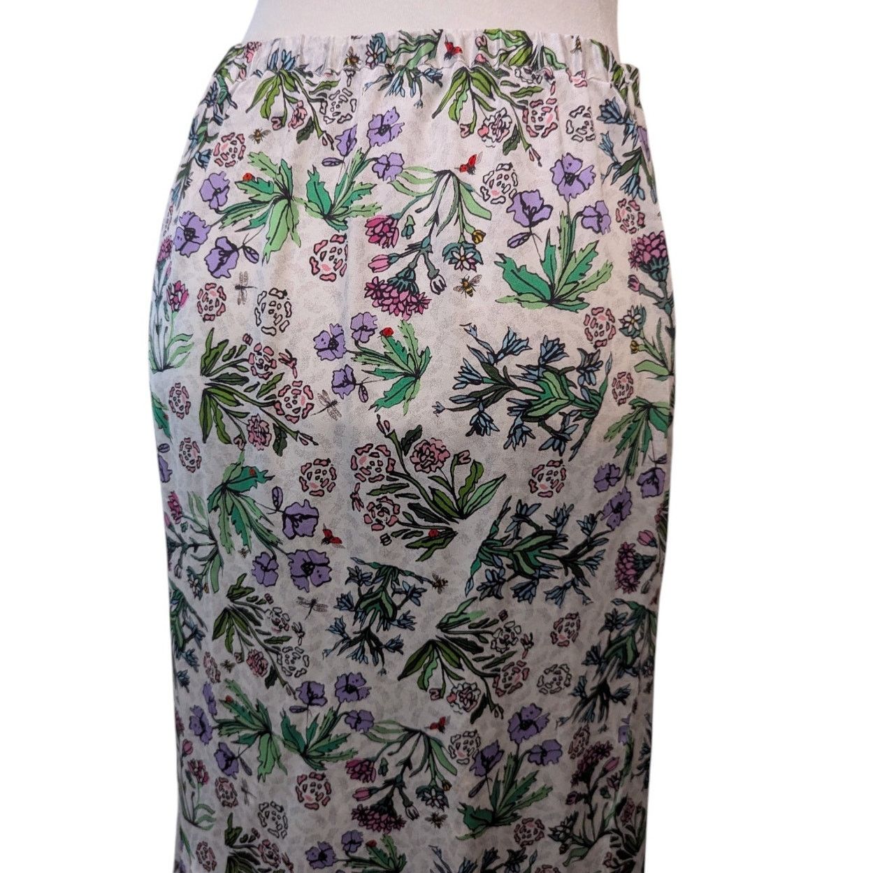 Other Jessica Russell Flint Celia's Garden Spring Bias Silk Skirt Size 28" / US 6 / IT 42 - 3 Thumbnail