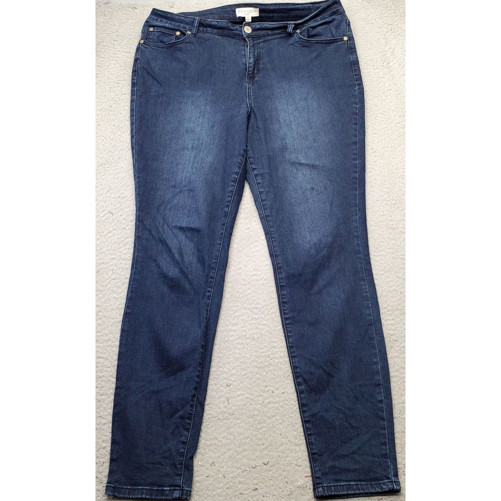 Vintage ELOQUII Skinny Jeans Womens 18 Blue Denim Stretch 5-Pocket Regular Fit Jeans Size 18 Womens Blue Denim 5-Pocket ELOQUII Size 40" / US 18 - 2 Thumbnail