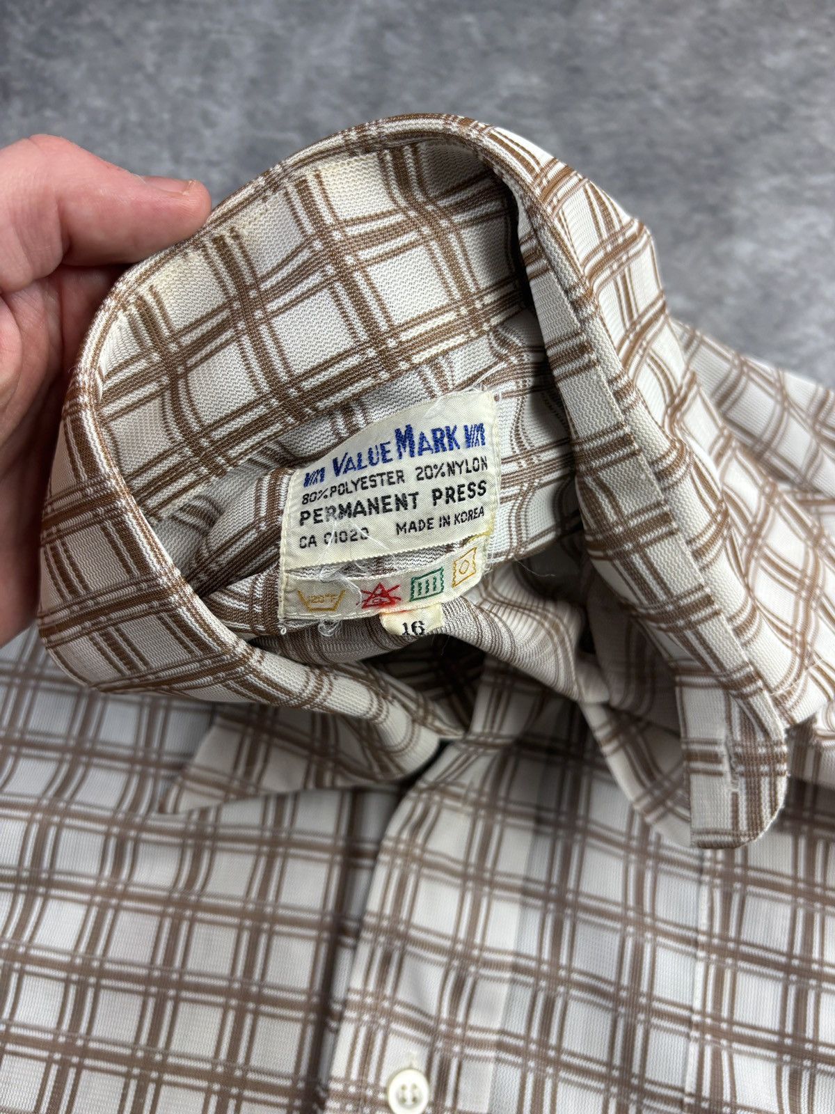 Vintage 1960s Sheer Shortsleeve Shirt True Vintage Mesh Straight Hem Size US M / EU 48-50 / 2 - 2 Thumbnail