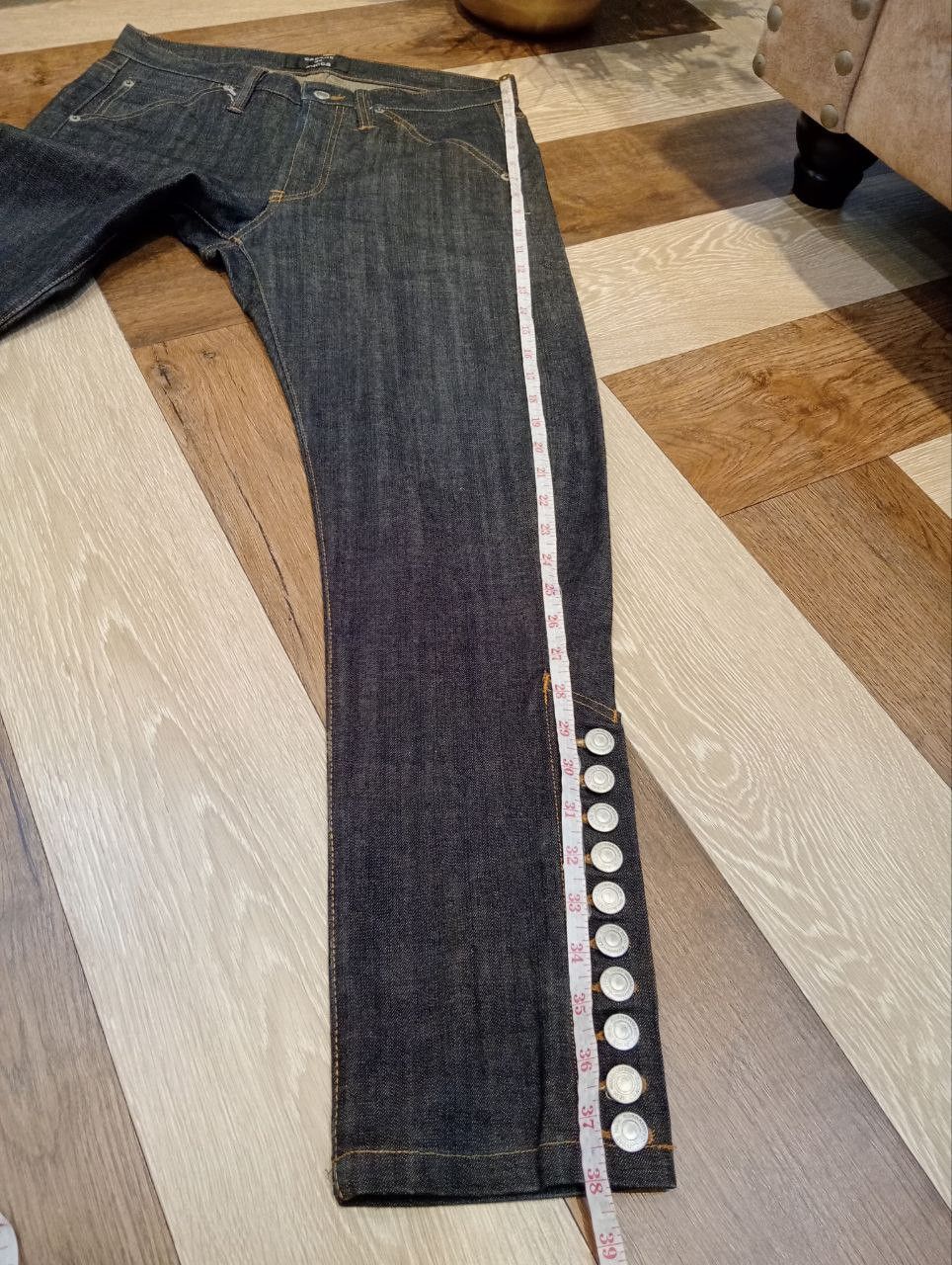 CABANE de ZUCCa CABANE DE ZUCCA ANKLE BUTTON JEANS DESIGNED BY ISSEY MIYAKE Size US 31 - 14 Thumbnail