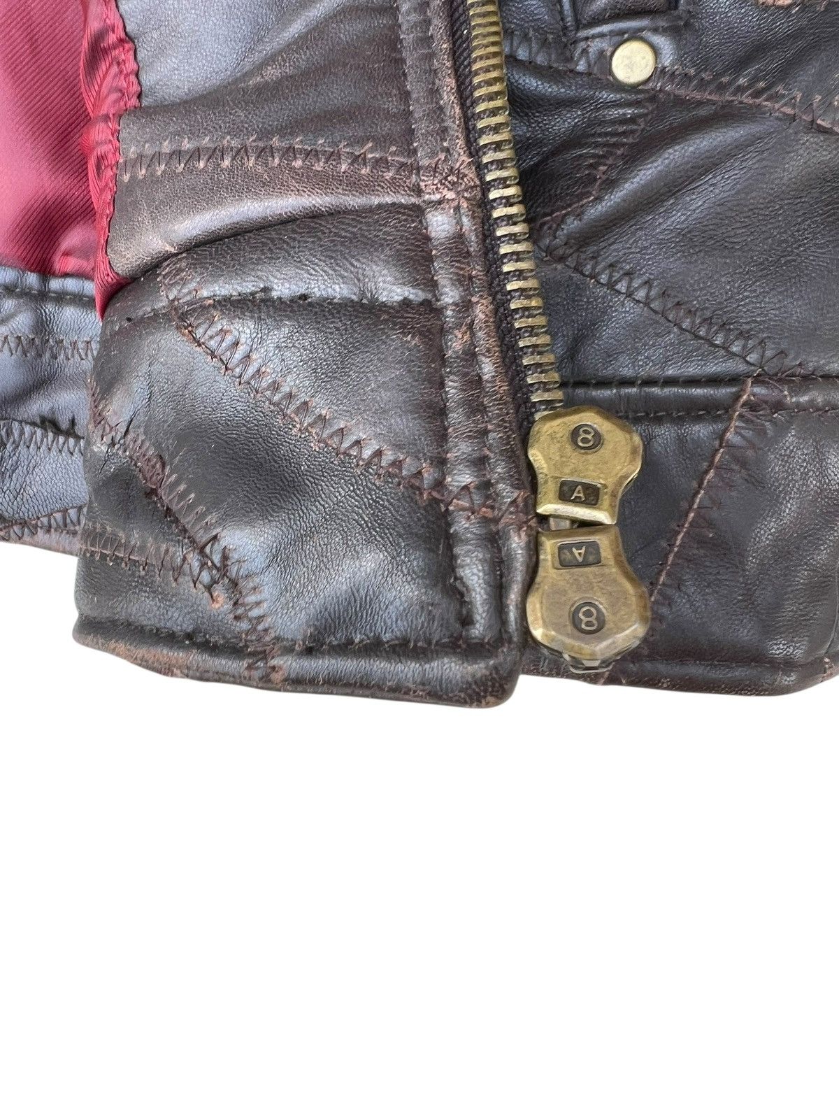 If Six Was Nine Faux Fur Patchwork Sheepskin Leather Jacket All The Way Size US S / EU 44-46 / 1 - 15 Thumbnail