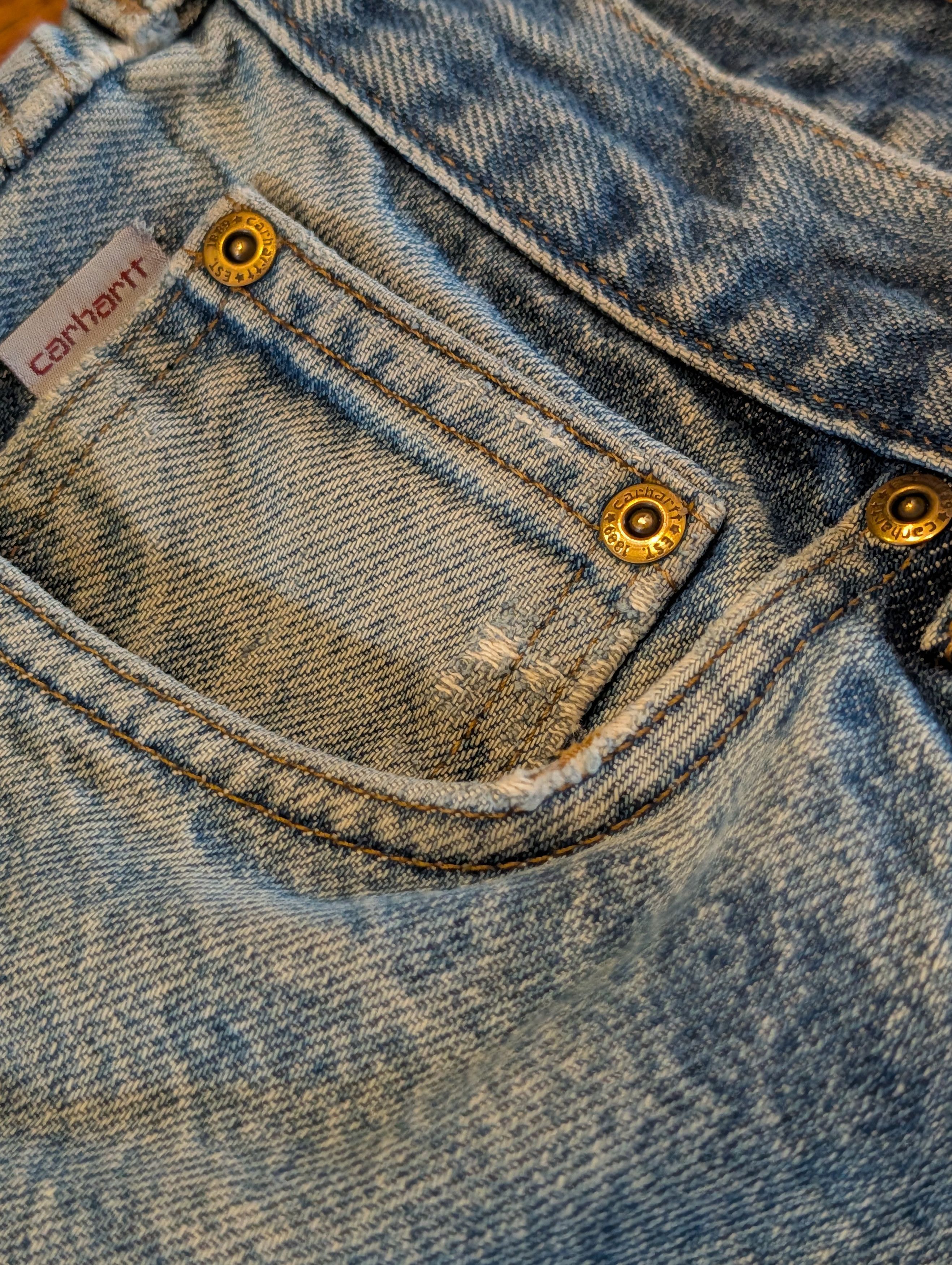 Carhartt VTG Carhartt Light Wash Denim Workwear Jeans Men's 39x28 Size US 40 / EU 56 - 7 Thumbnail