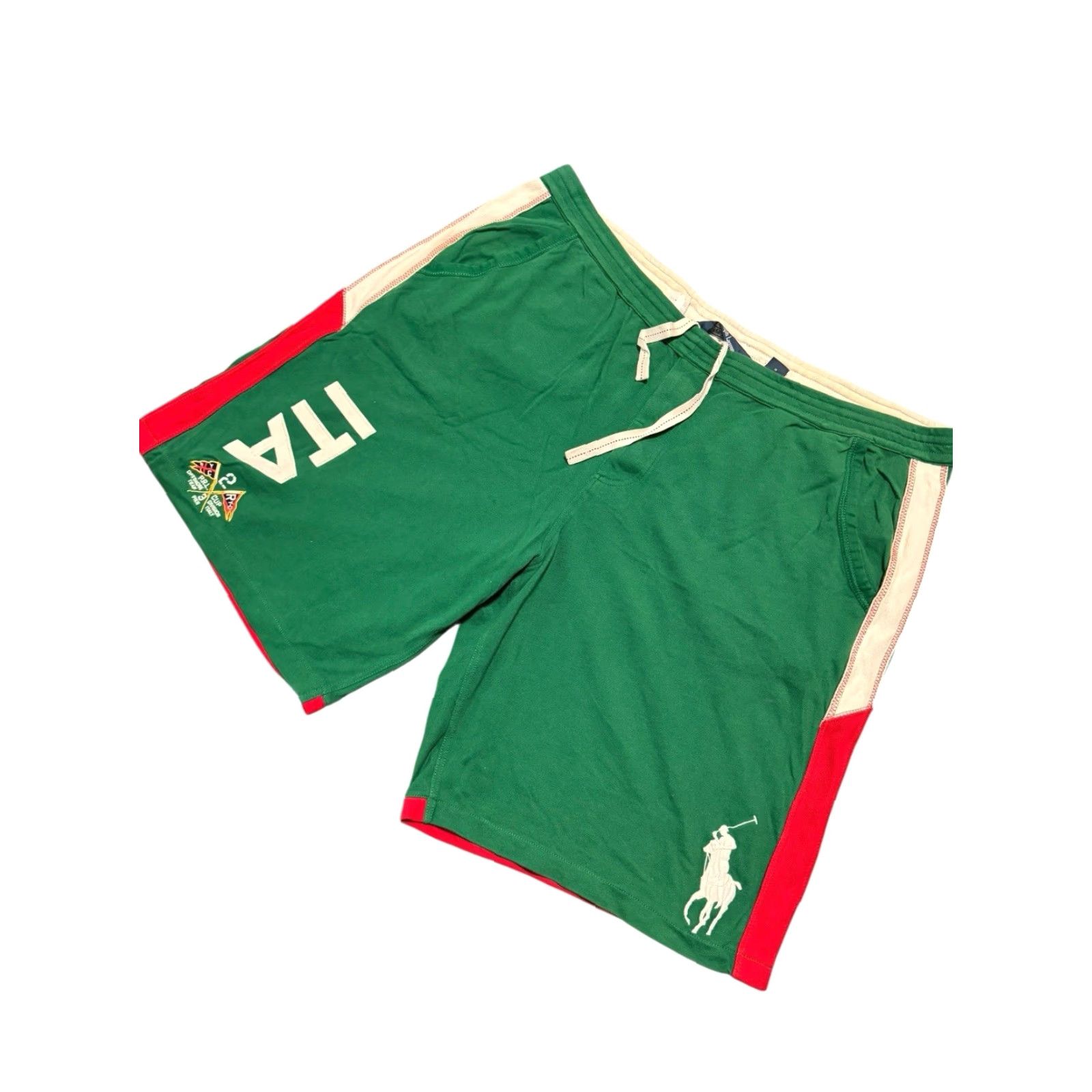 Polo Ralph Lauren VINTAGE Polo Ralph Lauren Big Pony Italia #2 PRL Cup Shorts 4XLT Tall Knit Cotton Polyester Green Mens Casual Polo Ralph Lauren shirt? Size US XXL / EU 58 / 5 - 4 Thumbnail