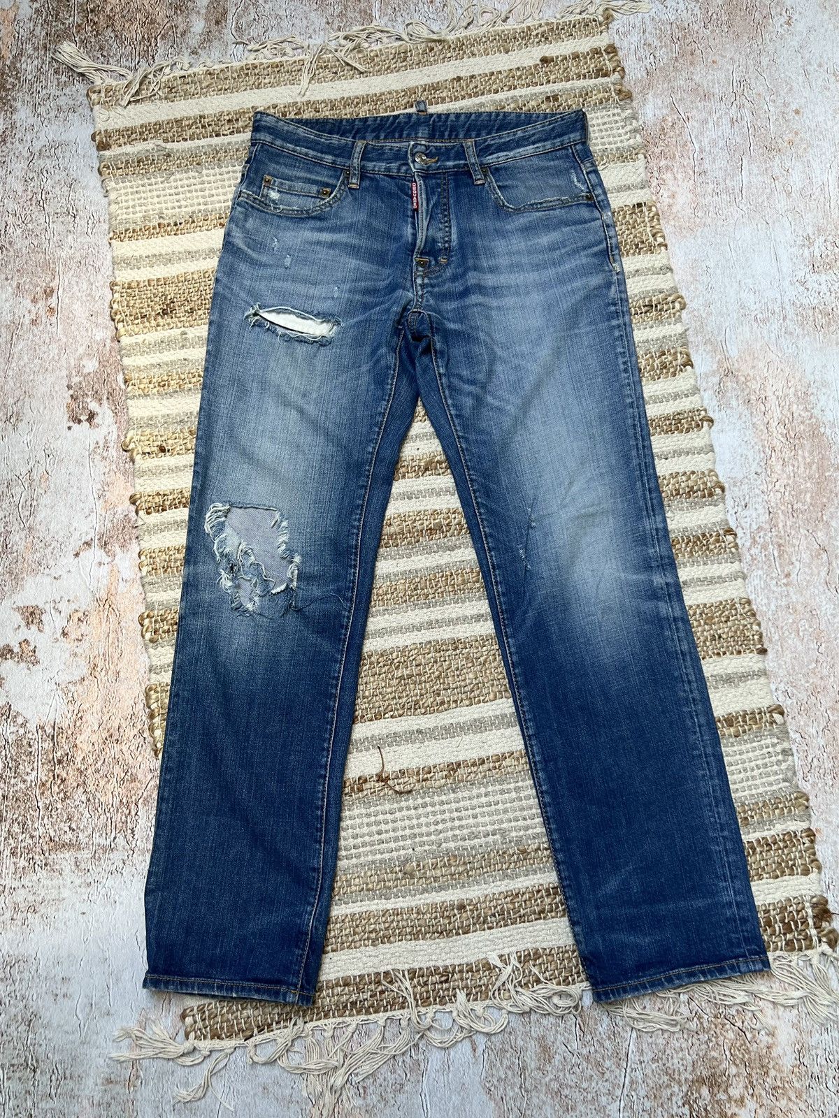 Dsquared2 × Vintage Dsquared2 vintage distressed jeans Size US 32 / EU 48 - 2 Thumbnail