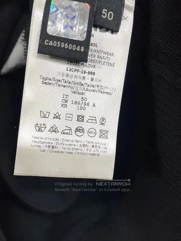 Other Fendi Men's Black Wool Crewneck Sweater . Size US S / EU 44-46 / 1 - 5 Thumbnail