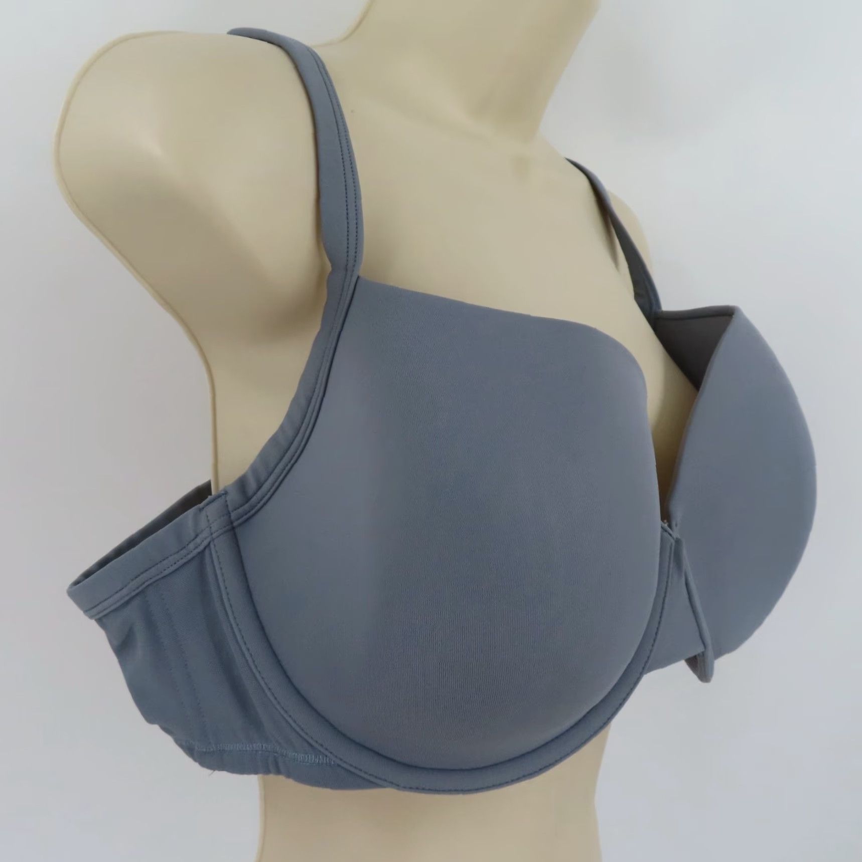 Vintage Cacique Bra Solid Gray Lined Underwire Plus Size 42DD Hook Eye Closure Womens Shirt? Size ONE SIZE - 2 Thumbnail