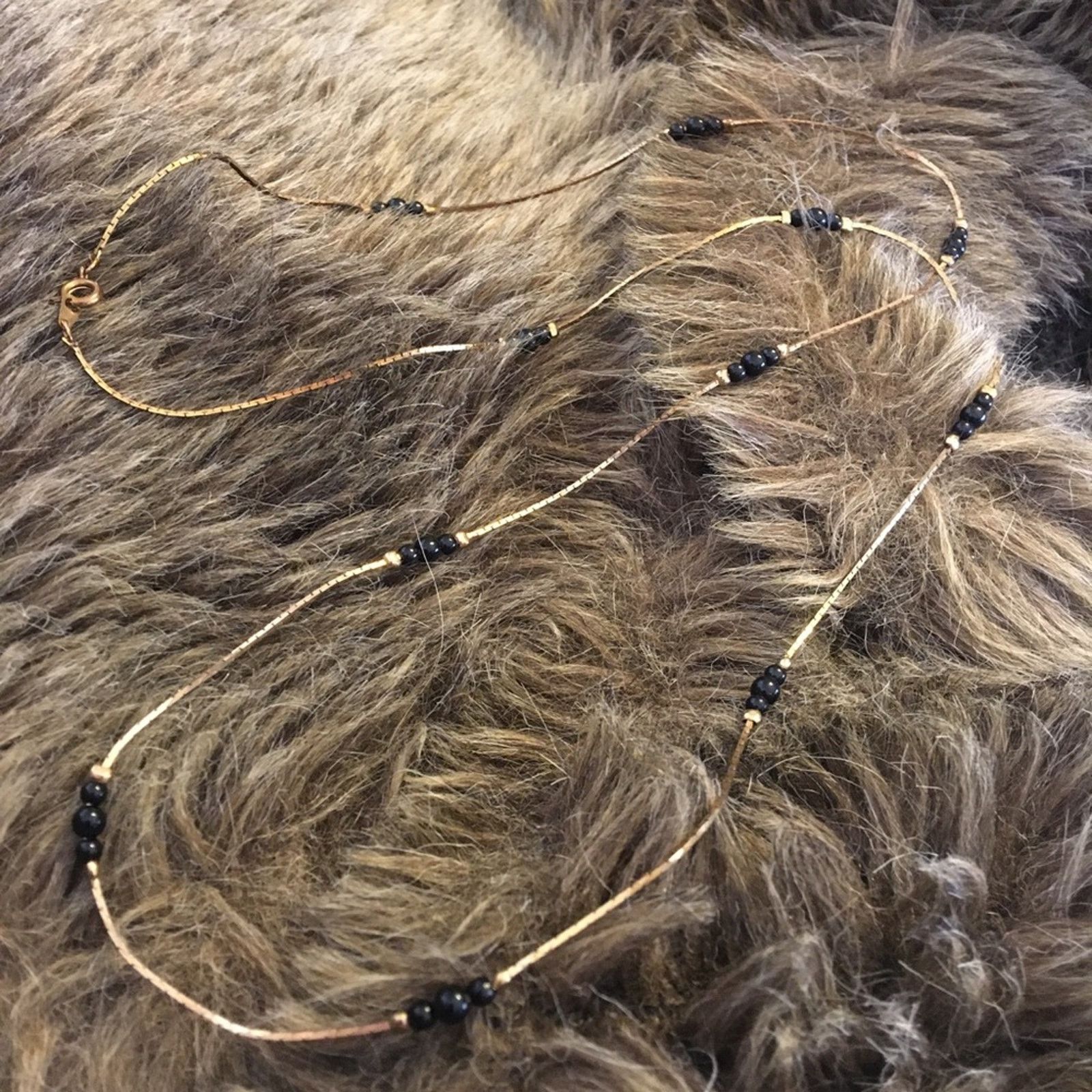 Vintage Vintage 80s beaded gold tone chain necklace Size ONE SIZE - 6 Thumbnail