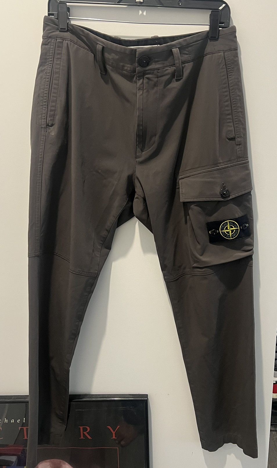 Image of Stone Island Cargo Trousers in Grey, Men's (Size 31)